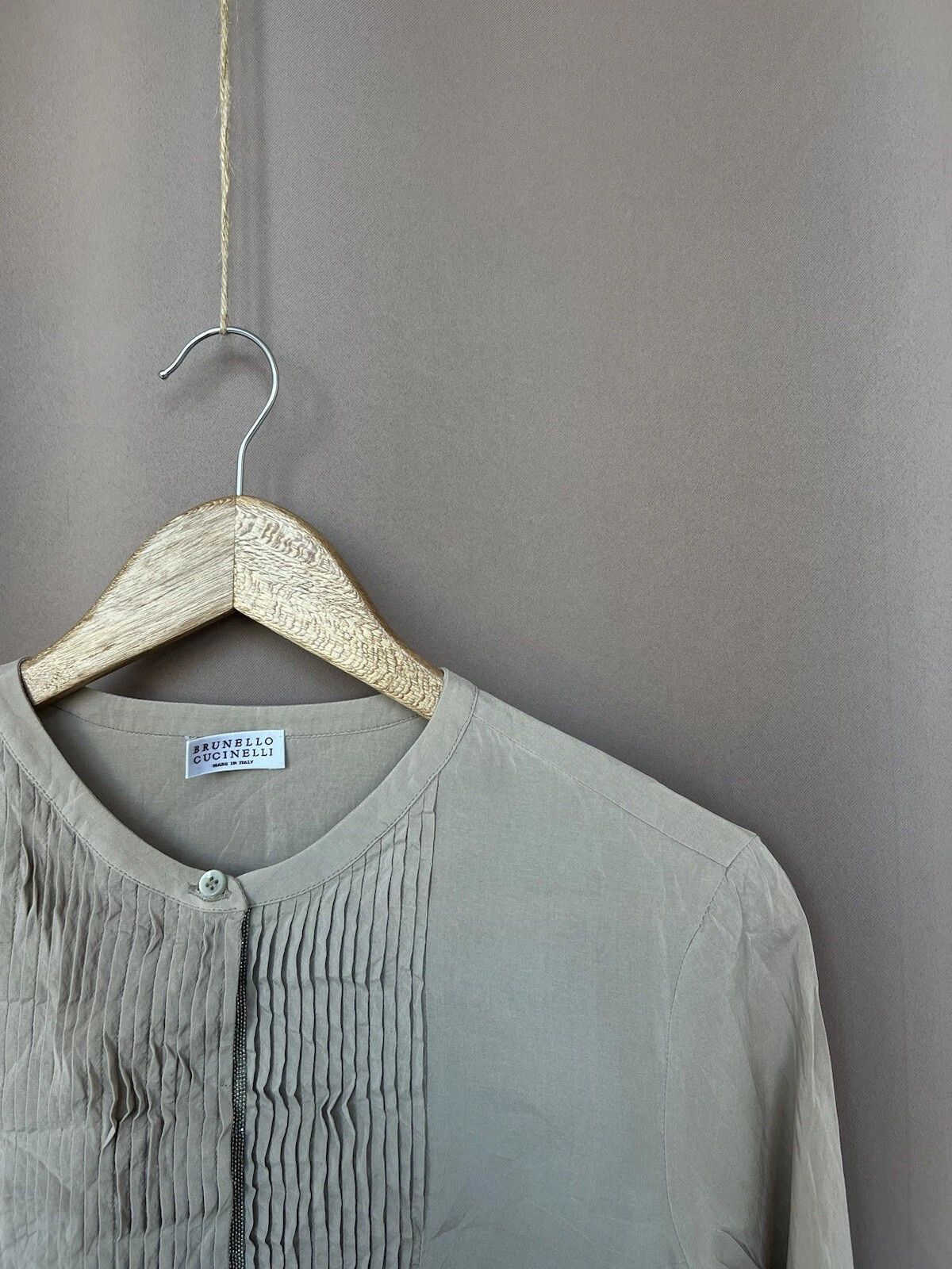 Brunello Cucinelli Brunello Cucinelli Silk Blouse Womens Size L Long Sleeve Size L / US 10 / IT 46 - 6 Thumbnail