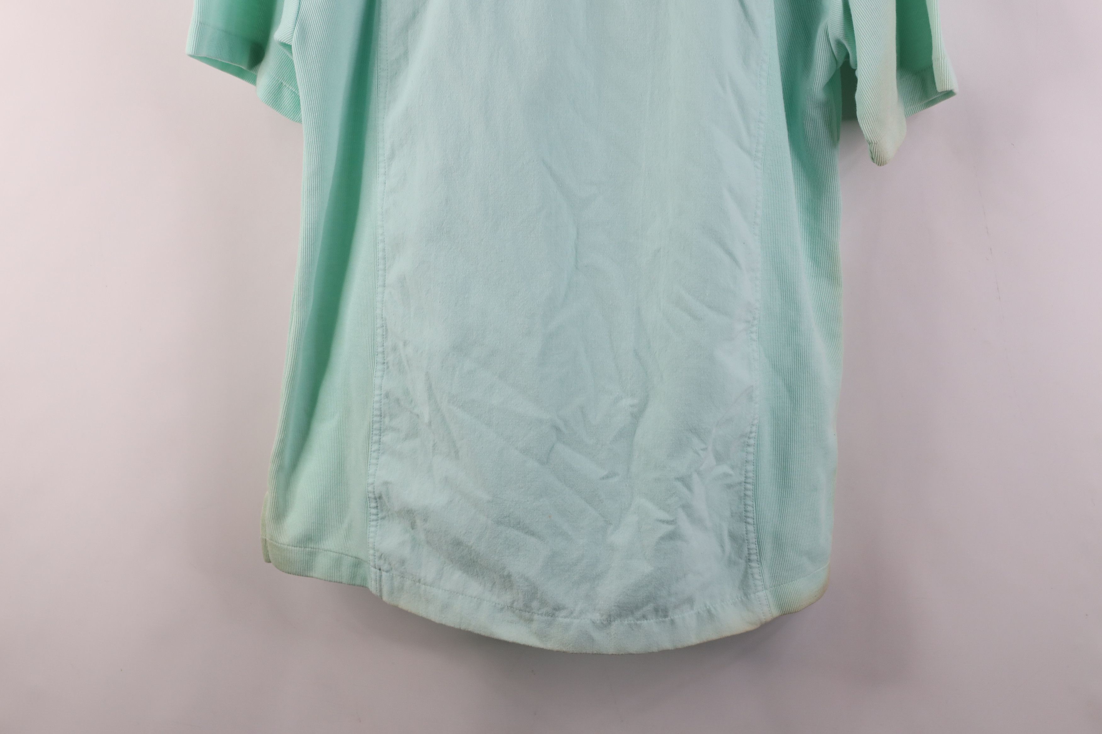 Vintage Vintage 80s 90s Streetwear Knit Henley T-Shirt Mint Green Size US L / EU 52-54 / 3 - 3 Thumbnail