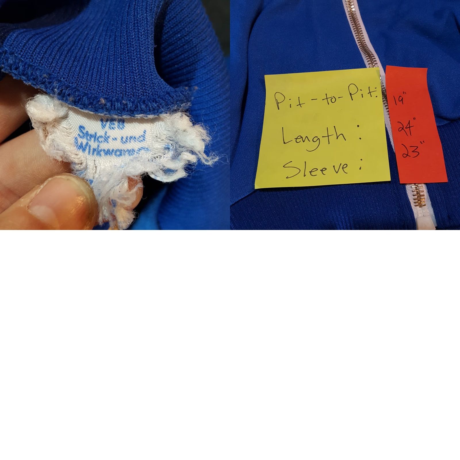 Vintage VINTAGE VTG 80s German Track Suit Jacket Men's S Sports Zip Sweatshirt Germany Veb Blue Stadium Football Soccer Retro Windbreaker 70s 80s Size US S / EU 44-46 / 1 - 8 Thumbnail