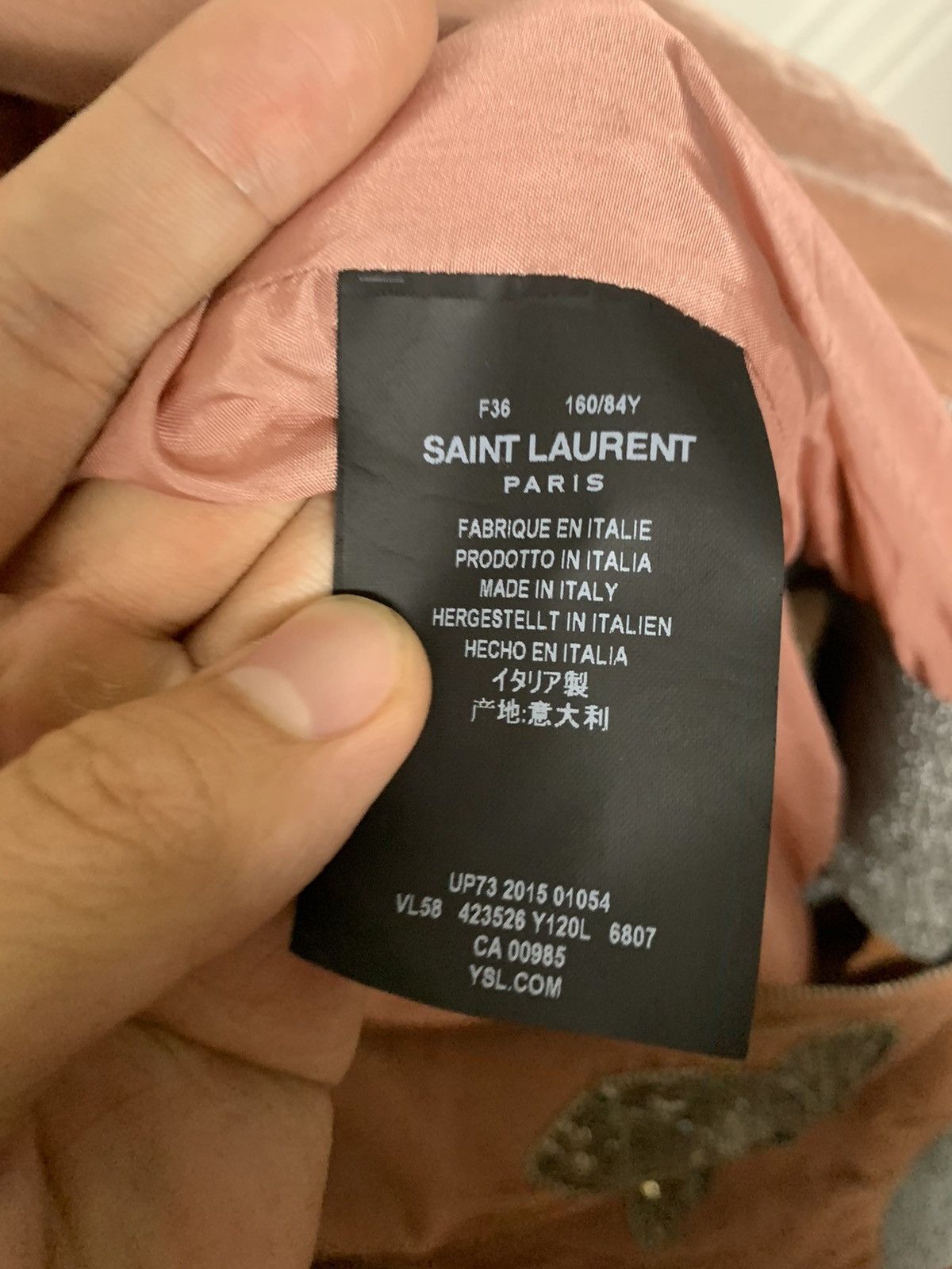 Saint Laurent Paris Saint Laurent 2016SS Butterfly Embroidered bomber jacket Size US XS / EU 42 / 0 - 6 Thumbnail