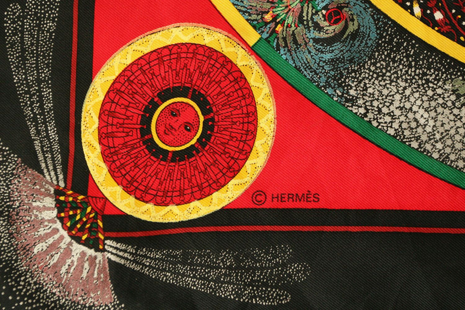 Hermes Vintage Hermes 1987 Silk Pochette GAVROCHE FEUX D'ARTIFICE Size ONE SIZE - 4 Thumbnail