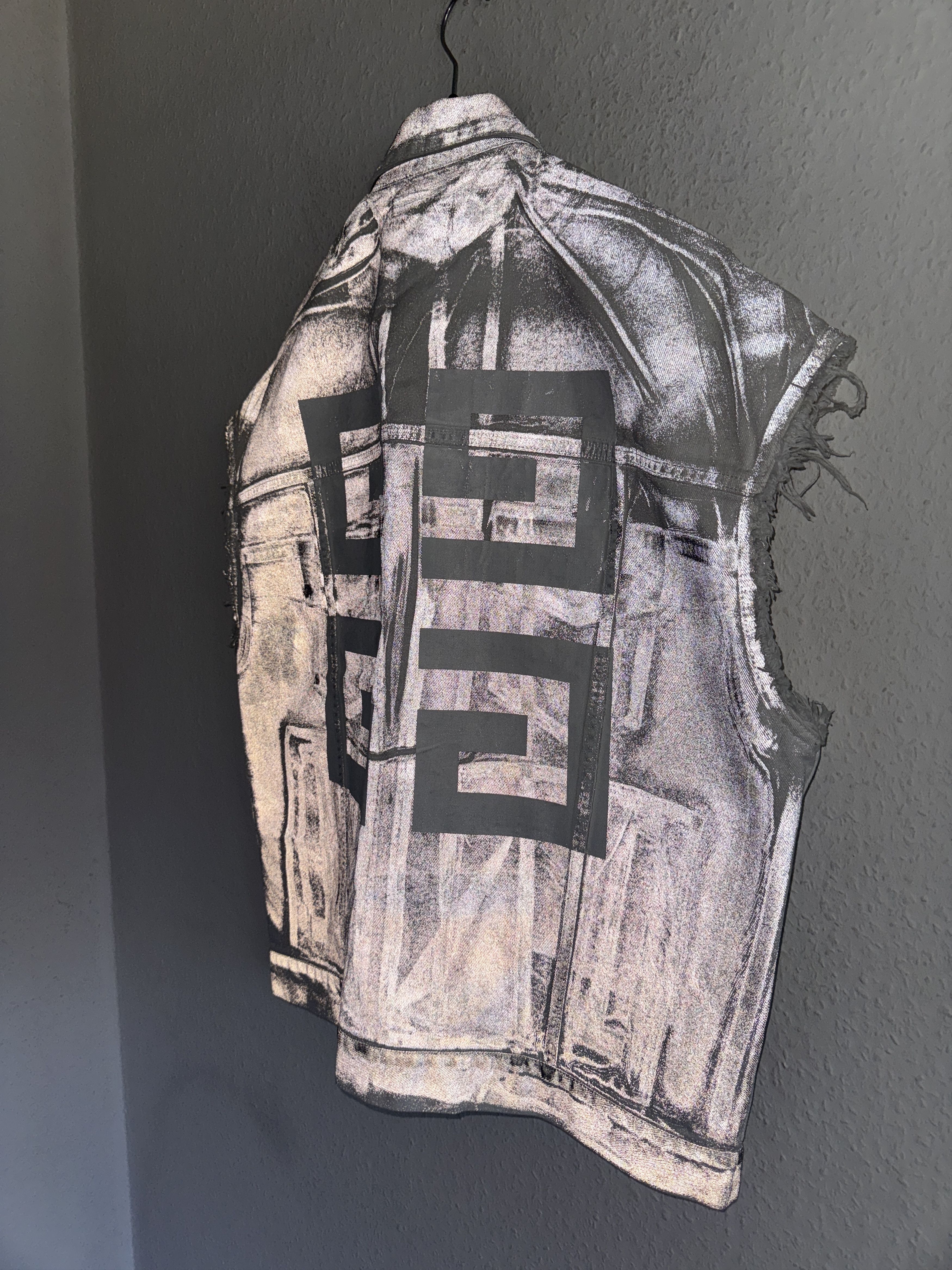 Givenchy 4G Graffiti-Print Reflective Denim Vest – Runway Sample Size US M / EU 48-50 / 2 - 15 Thumbnail