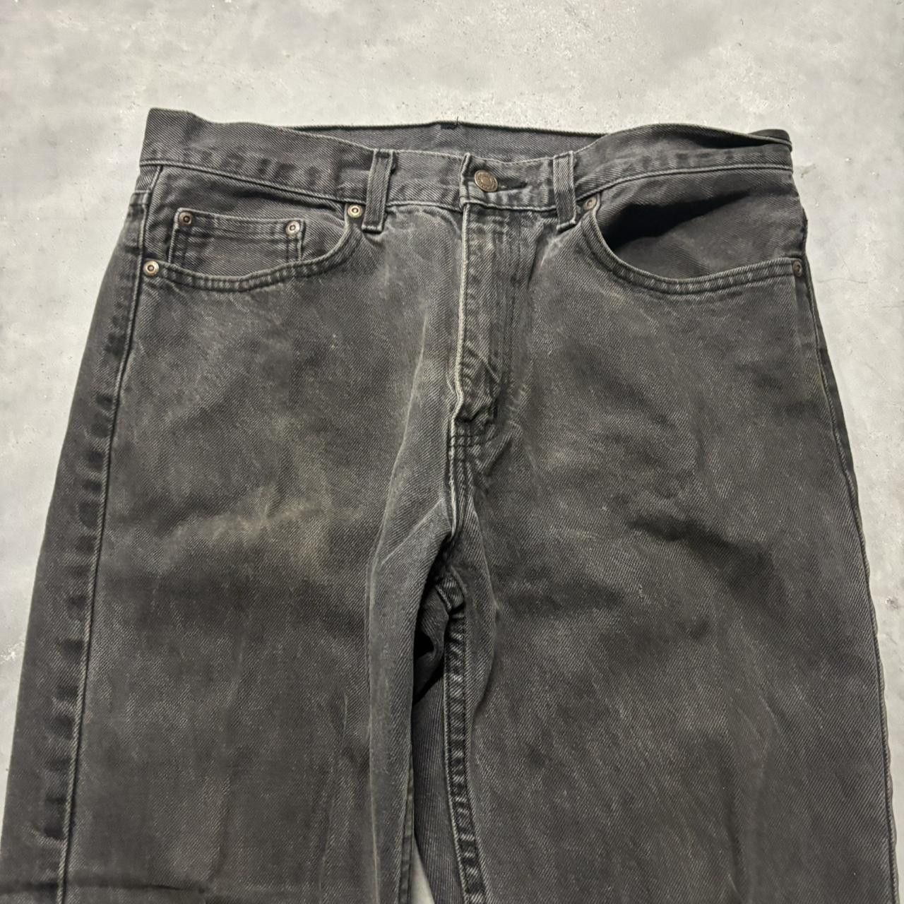 Japanese Brand × Vintage Crazy Vintage Y2K/2000s Grunge Faded Black Denim Jeans! Size US 32 / EU 48 - 5 Thumbnail