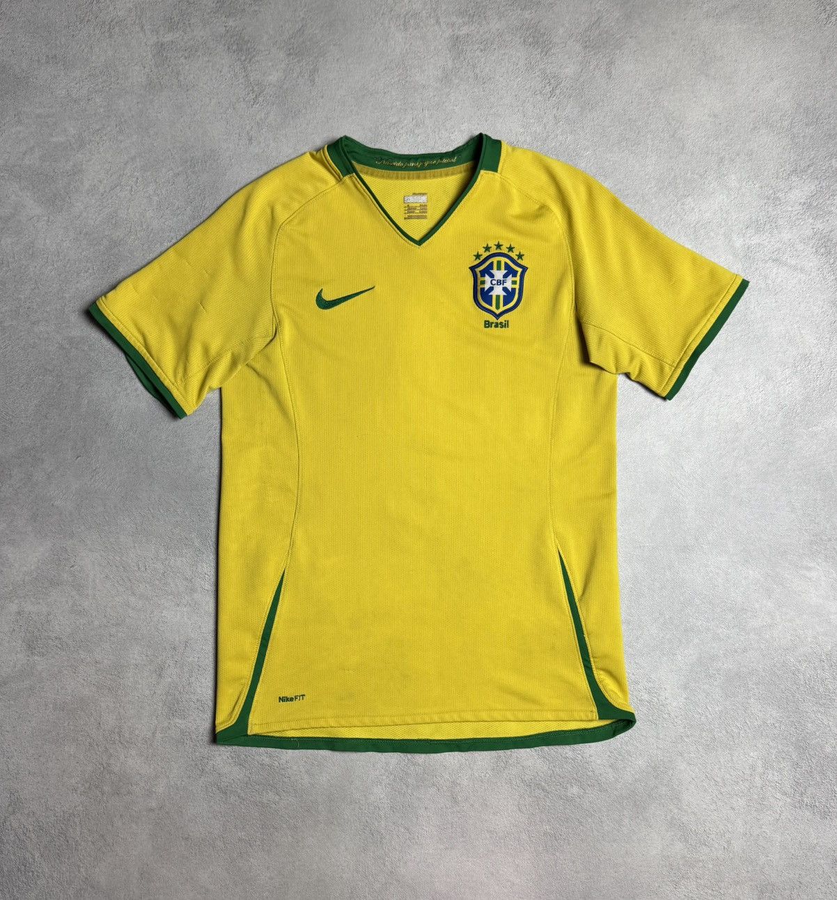Brazil 2008 2009 Home Football Shirt Soccer Jersey Nike