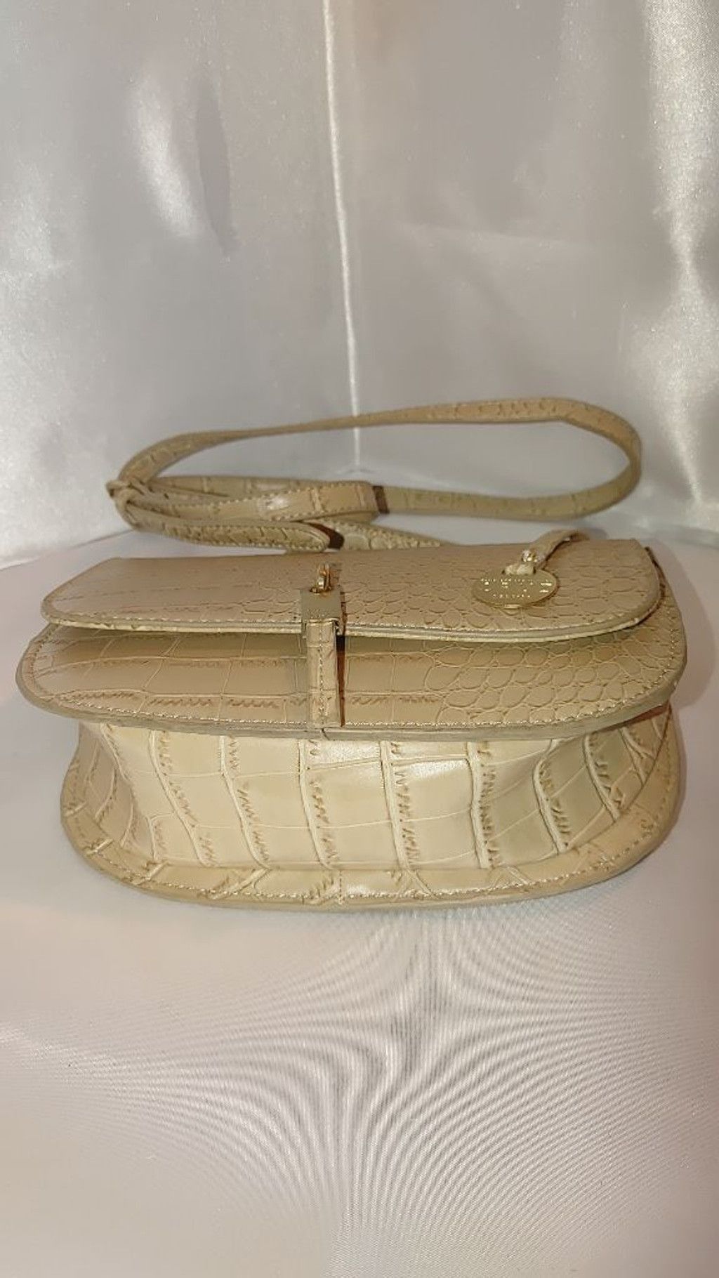 Santa Cruz Skateboards Penelope & Monica Cruz Croc Embossed Leather Crossbody Size ONE SIZE - 5 Thumbnail