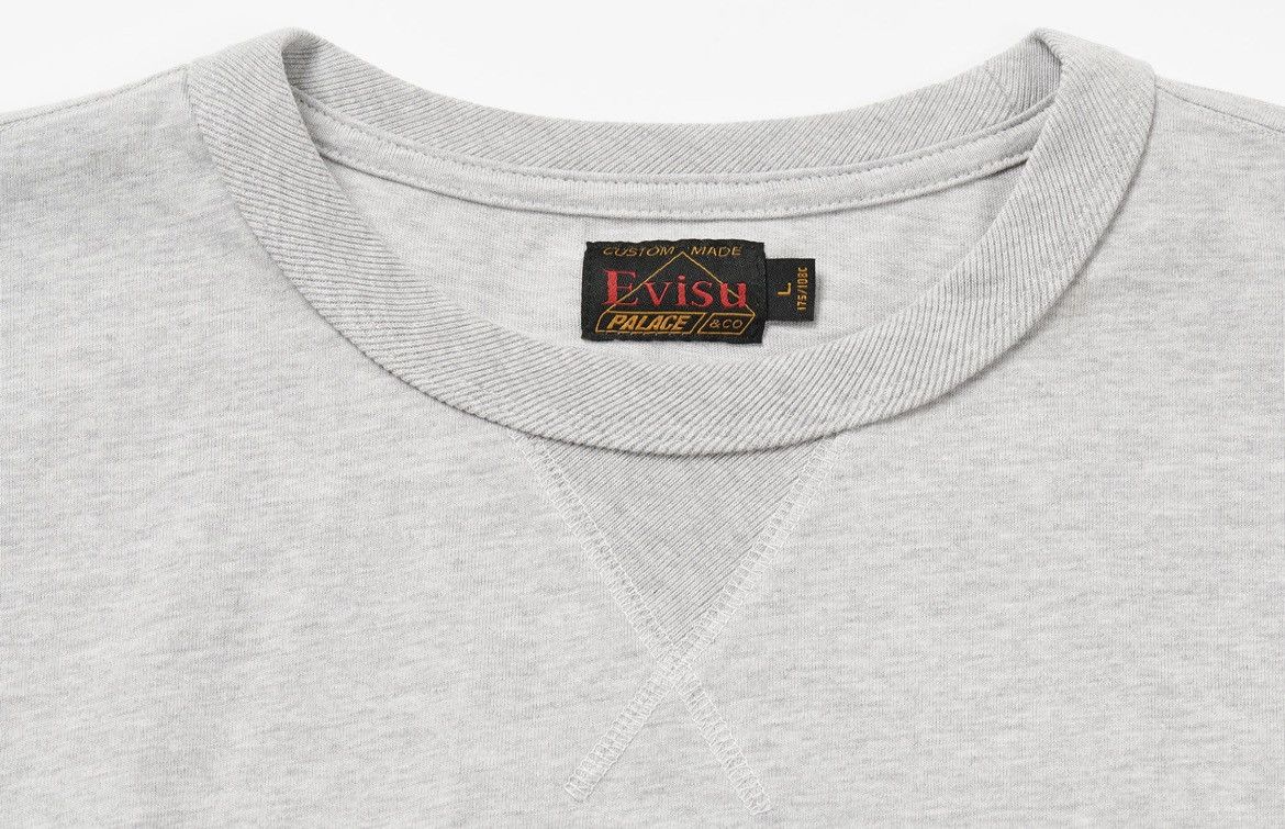 Palace Palace Evisu Logo T-Shirt Grey | Grailed