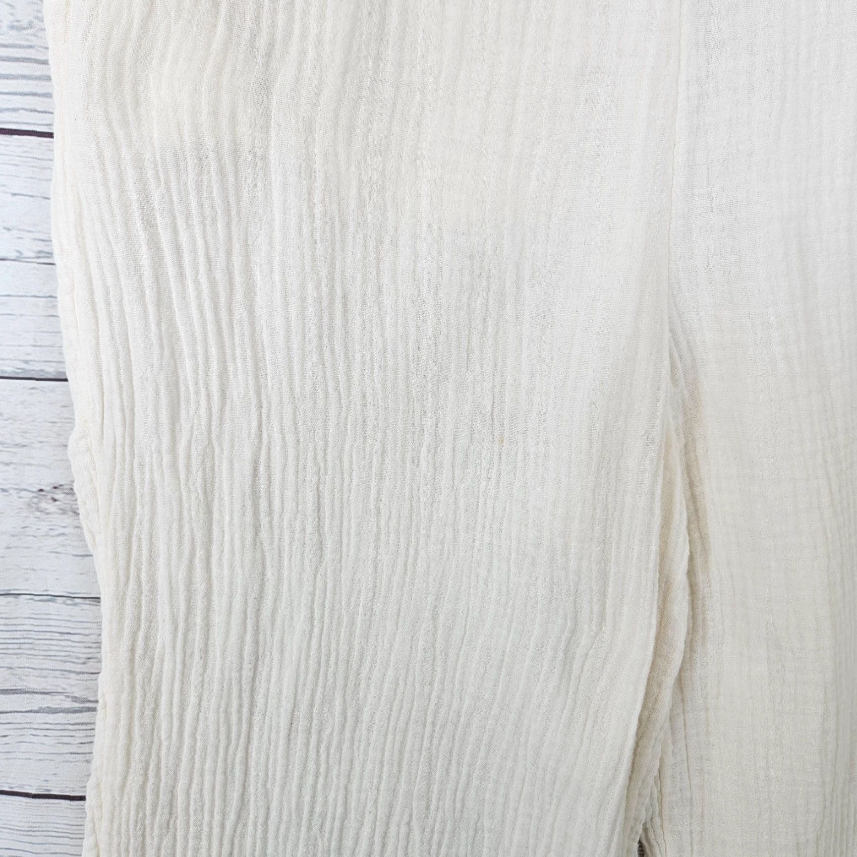Soft Surroundings Soft Surroundings Womens Gauze Cropped Pants Sz Medium Cream Pull On Size 32" / US 10 / IT 46 - 4 Thumbnail