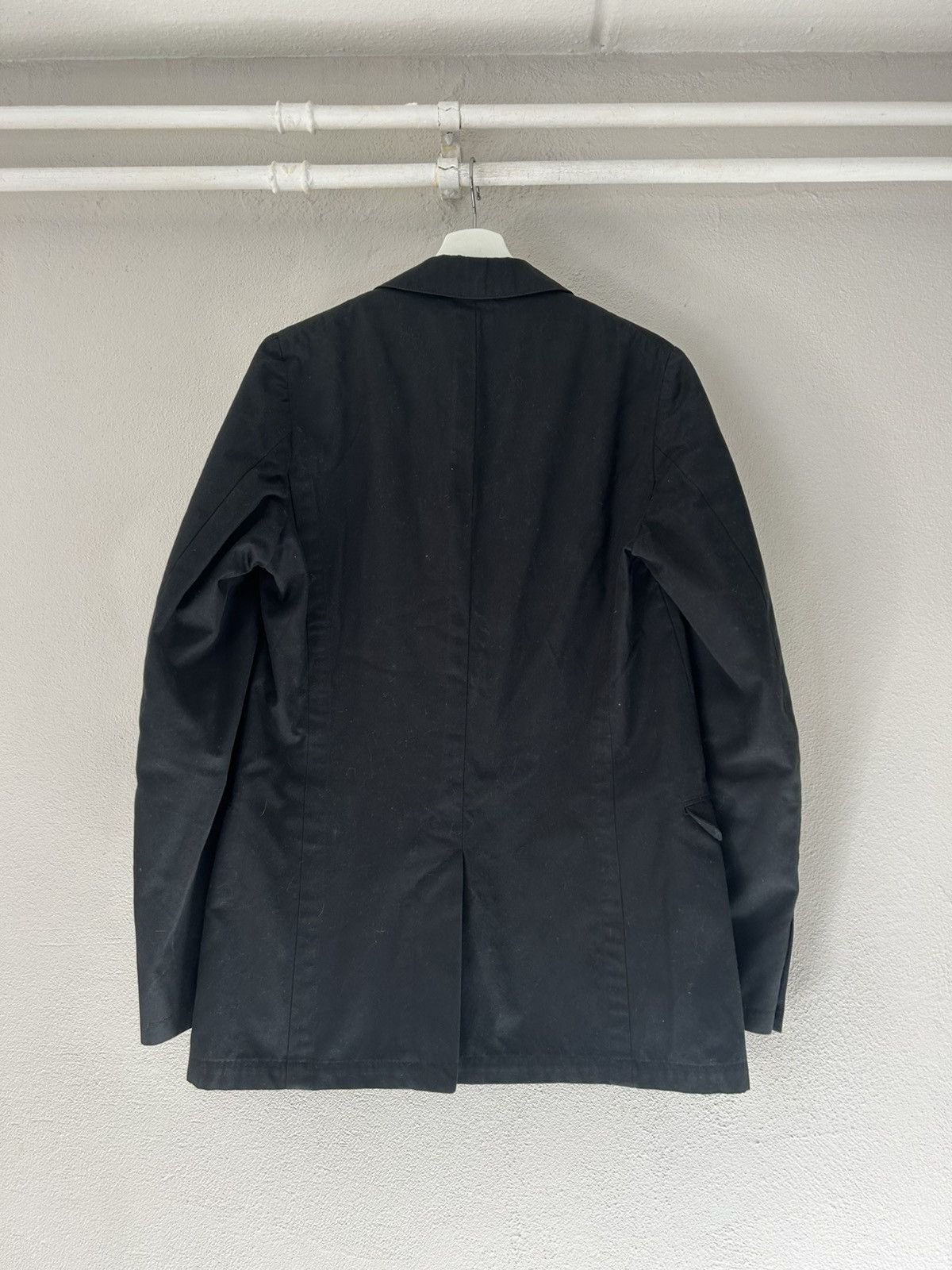 Dries Van Noten Dries Van Noten Oversized Black Cotton Blazer Size US M / EU 48-50 / 2 - 2 Thumbnail