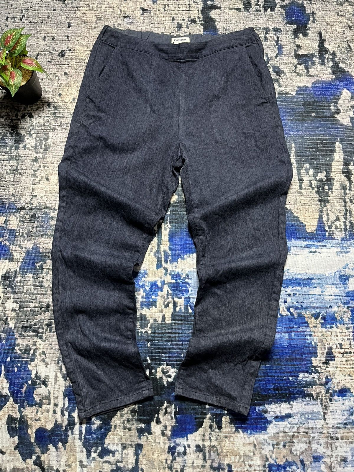 Designer × Issey Miyake × Japanese Brand ⚡️STEALS⚡️Plantation issey Miyake Stripe Side zip Khakis Pants Size US 33 - 1 Thumbnail