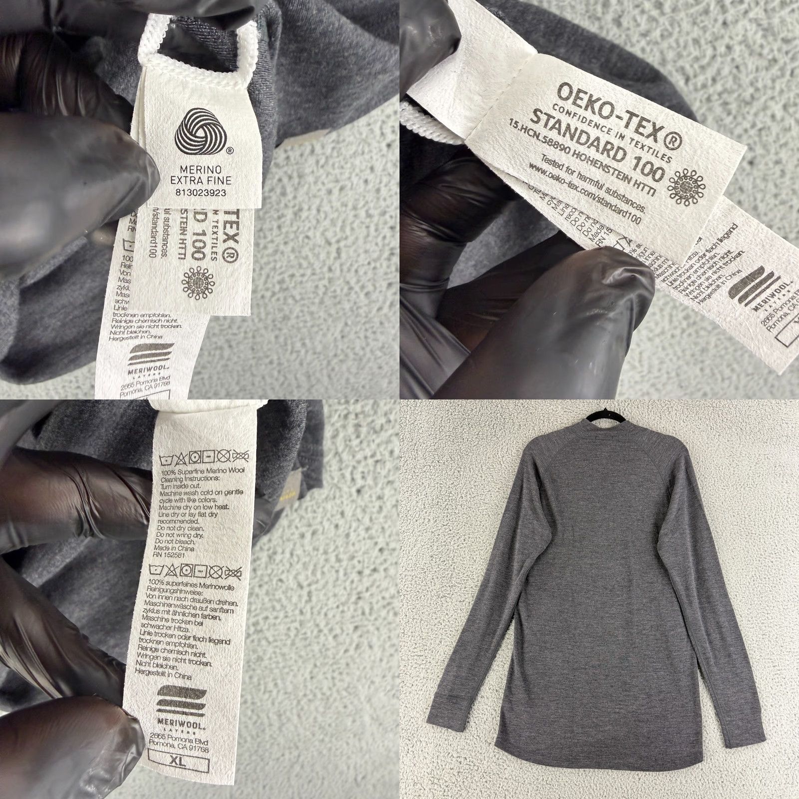 Vintage Meriwool Layers 250 Midweight Half Zip Shirt Mens XL Gray Long Sleeve Wool Size US XL / EU 56 / 4 - 9 Thumbnail