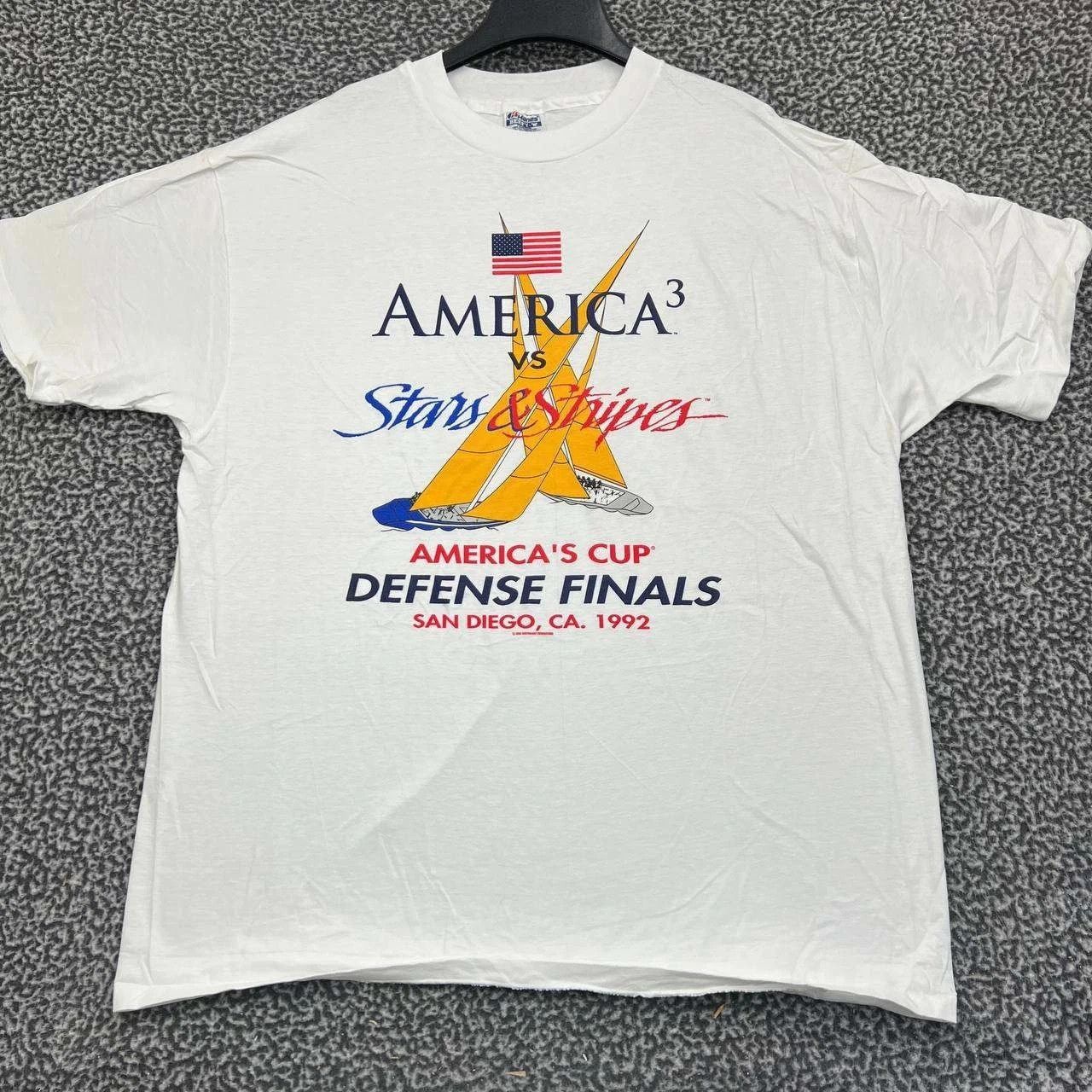 Hanes Vintage America's Cup Shirt Men XL White Beefy Deadstock Size US XL / EU 56 / 4 - 1 Thumbnail