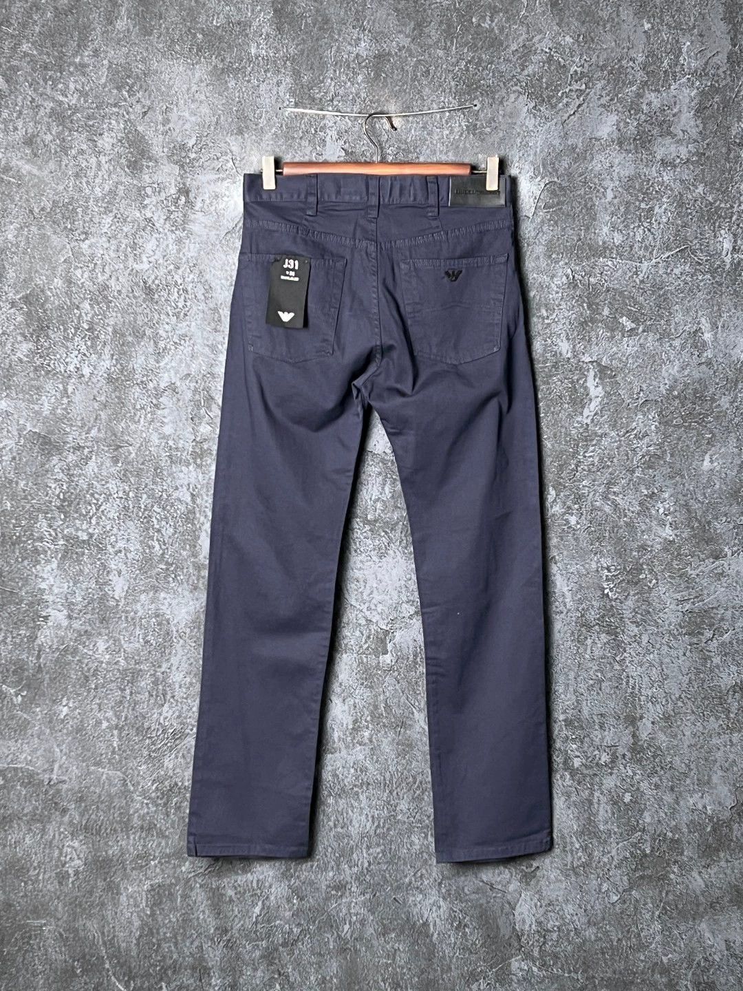 Emporio Armani EMPORIO ARMANI Navy Cotton Chinos Size US 28 / EU 44 - 2 Thumbnail