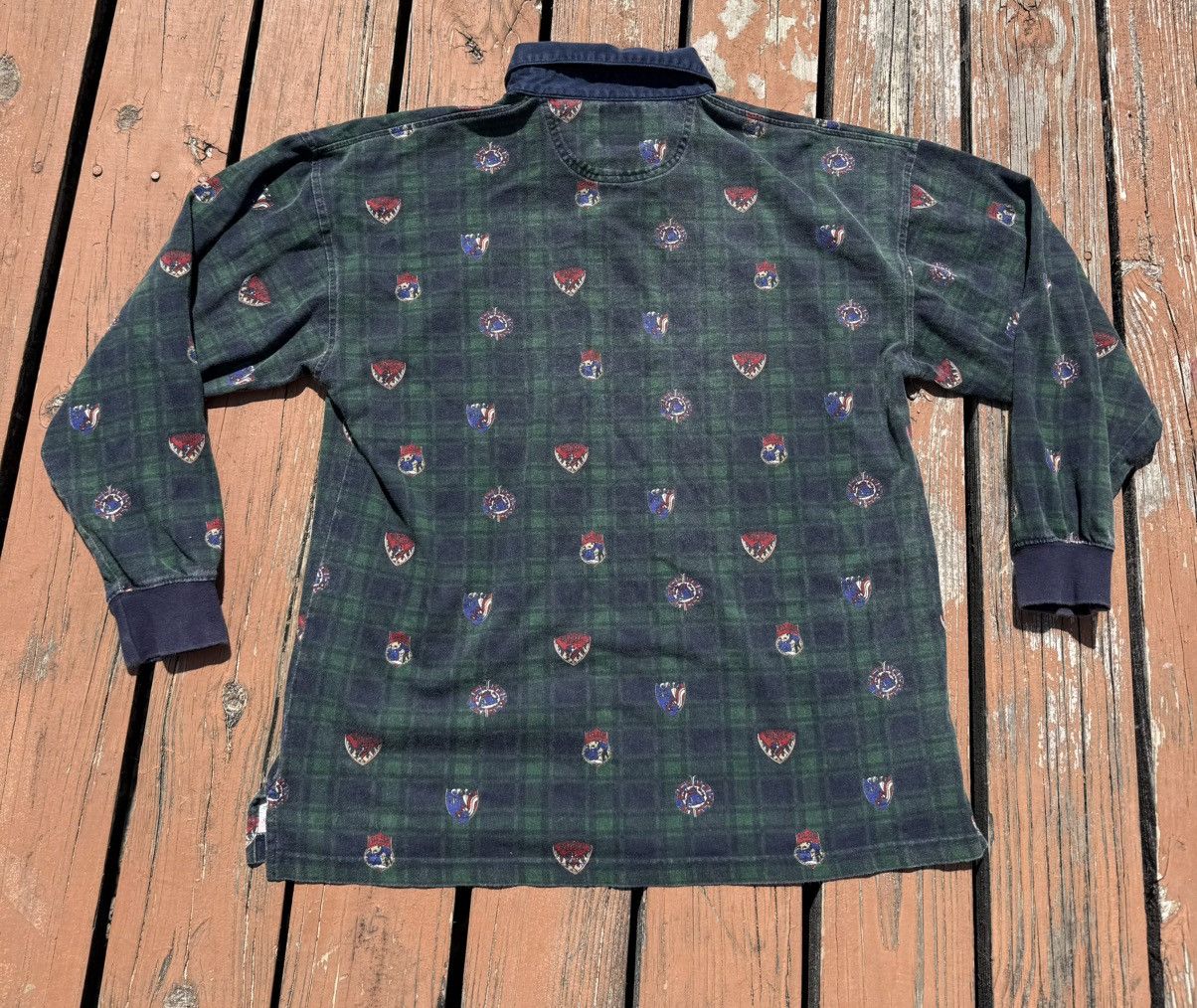 Vintage Vintage 90s Gant Polo Shirt Rugby all over print Size US L / EU 52-54 / 3 - 2 Thumbnail
