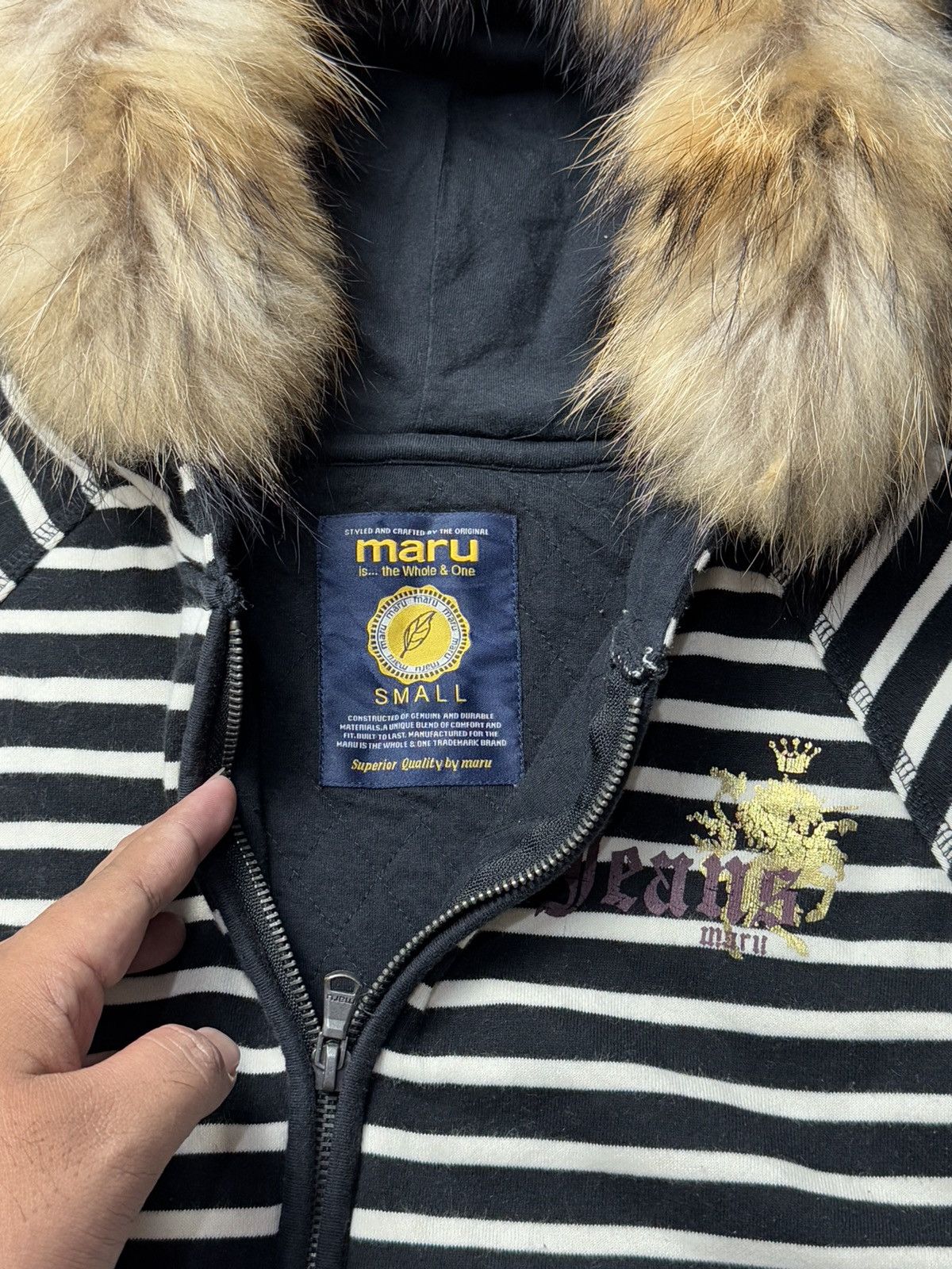 Hysteric Glamour × If Six Was Nine × Japanese Brand Fur hoodie stripe maru japanese 2000s styled Size US S / EU 44-46 / 1 - 5 Thumbnail