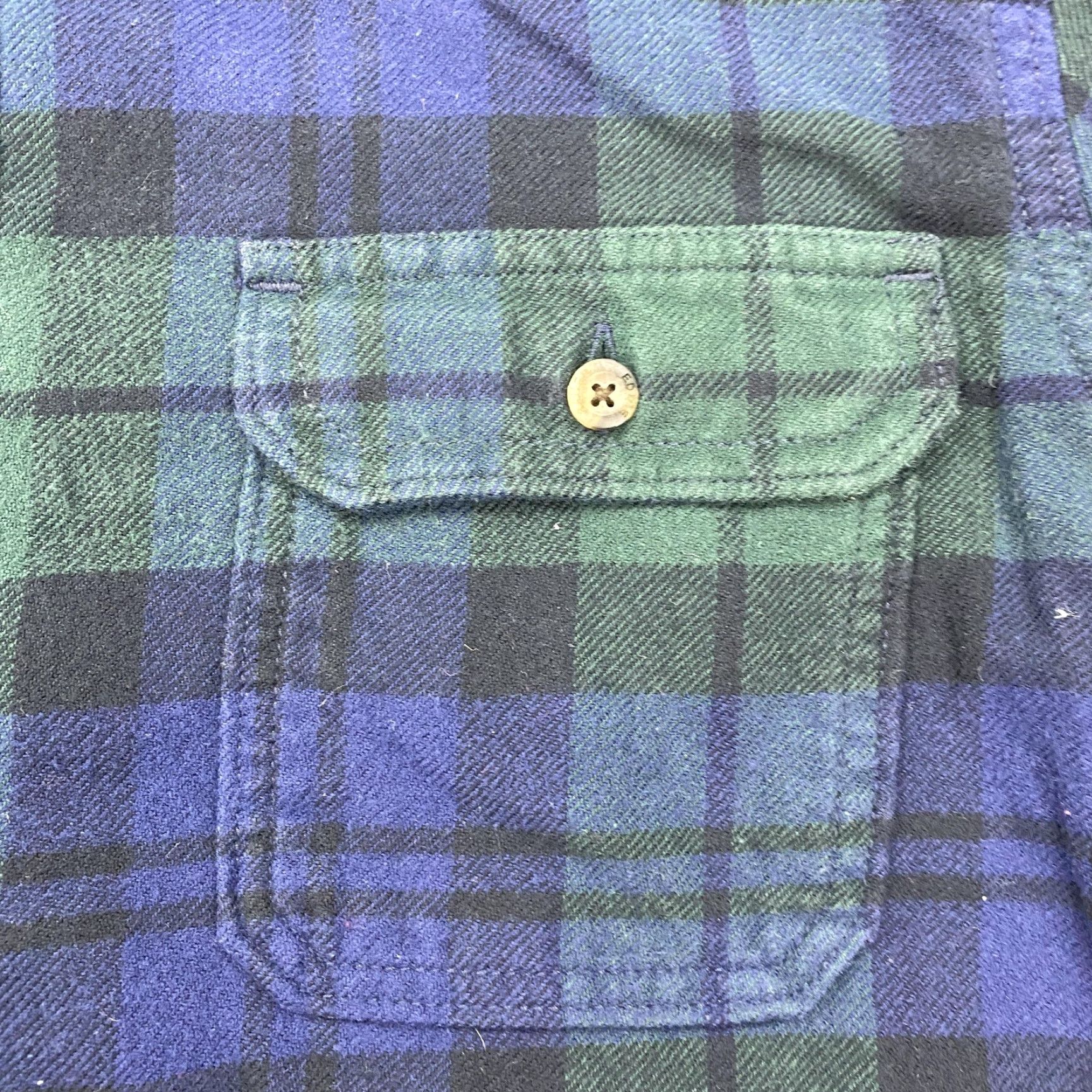 Eddie Bauer EDDIE BAUER Flannel Shirt Mens Large Blue Plaid Long Sleeve Button-Up Size US L / EU 52-54 / 3 - 3 Thumbnail