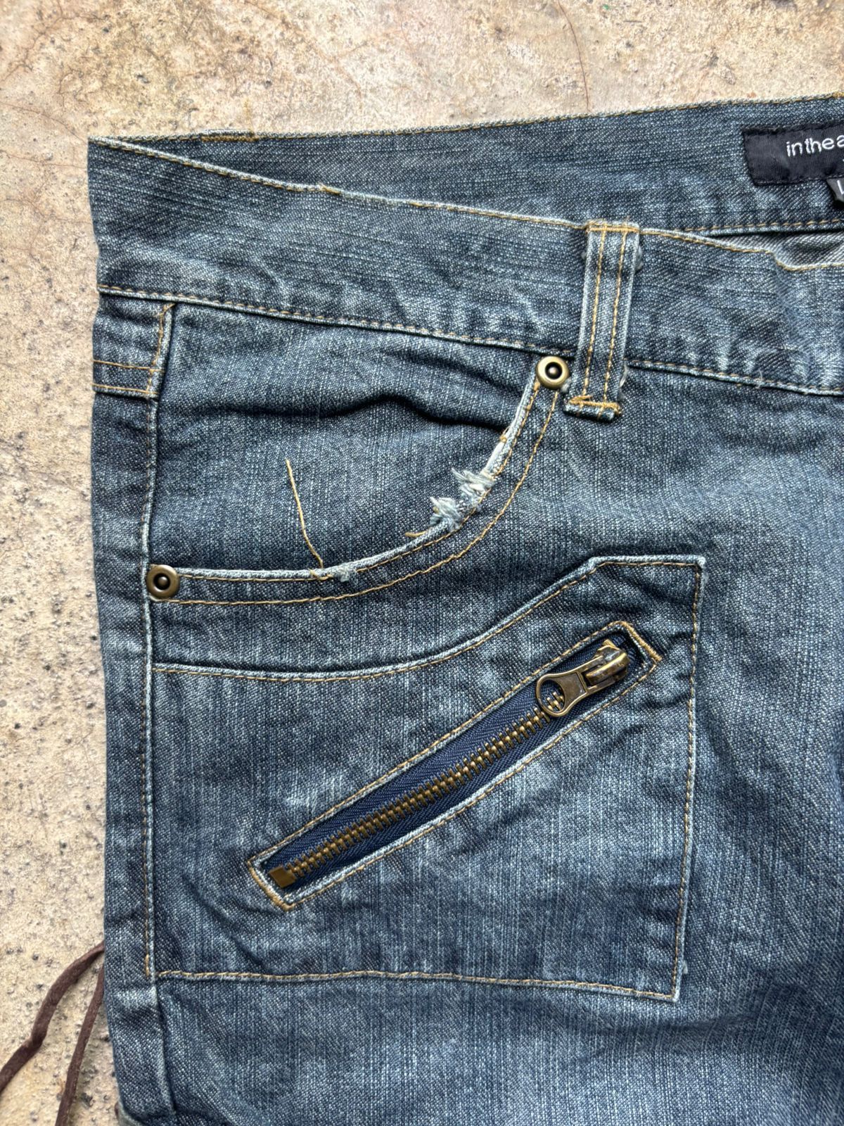 Japanese Brand 2000s In The Attic Japan Lace-Up Flared Jeans Size US 32 / EU 48 - 11 Thumbnail