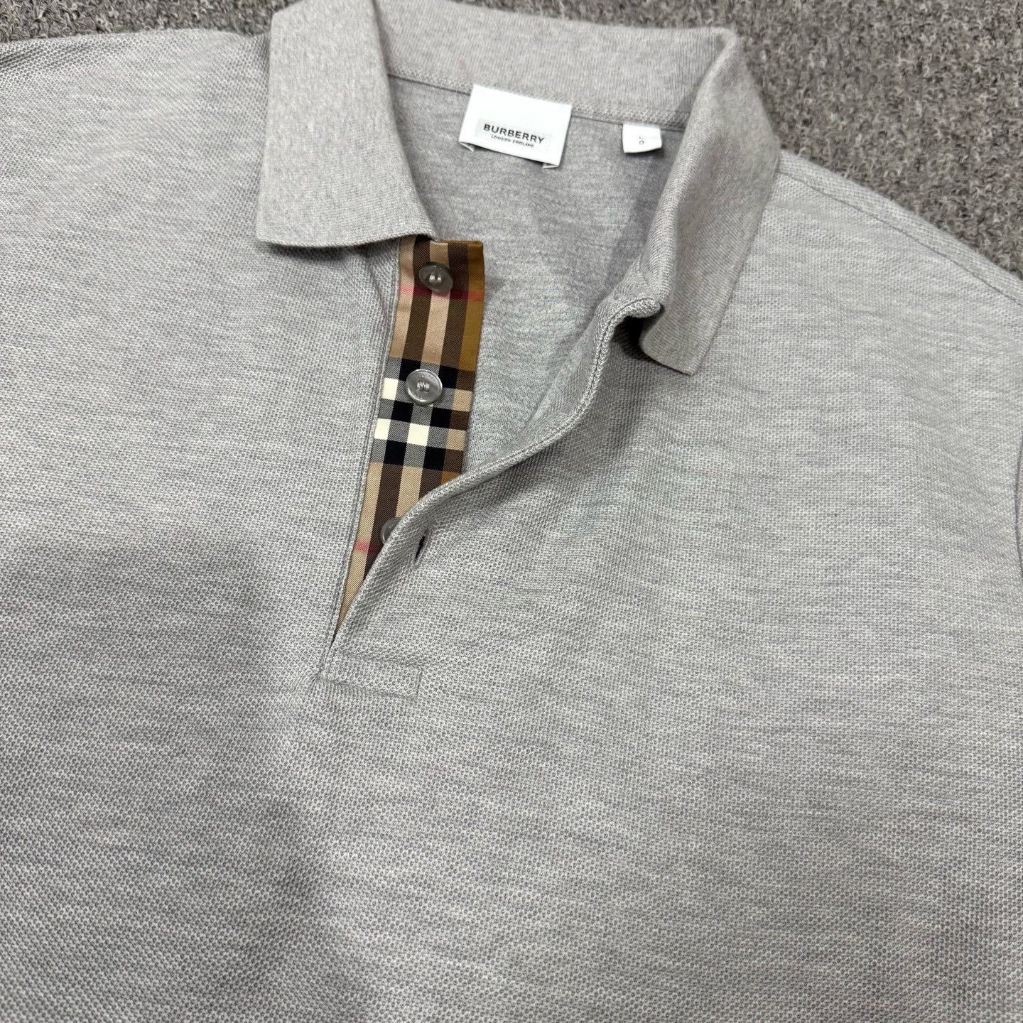 Burberry Burberry Plaid Collar Short-Sleeve Polo Size US L / EU 52-54 / 3 - 3 Thumbnail