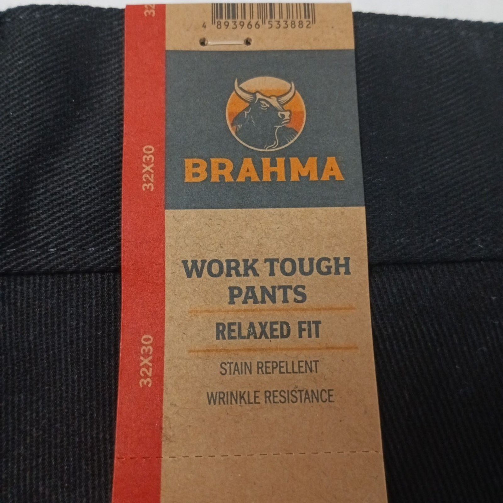 Other Brahma Men Work Tough Pants Durable Size 32x30 Black Relaxed Size US 32 / EU 48 - 2 Thumbnail