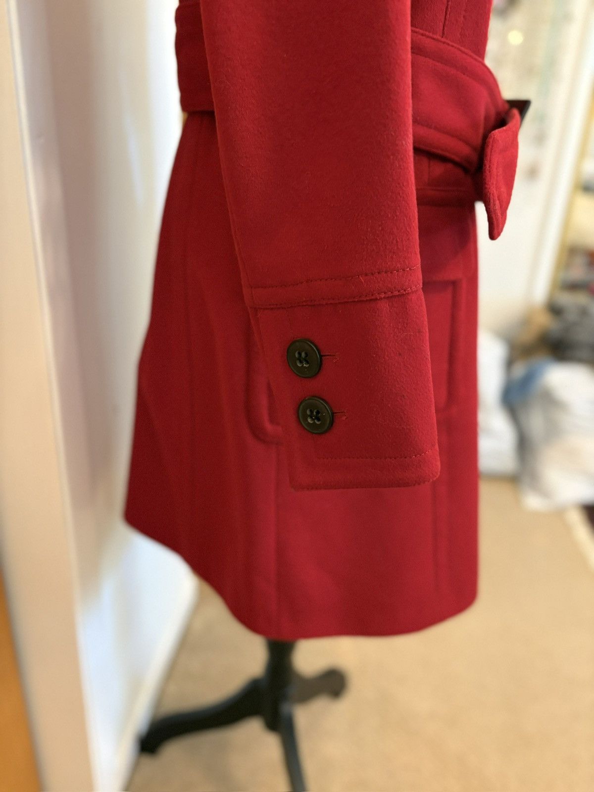 Zara Zara Red Wool Trench Coat Size M / US 6-8 / IT 42-44 - 6 Thumbnail
