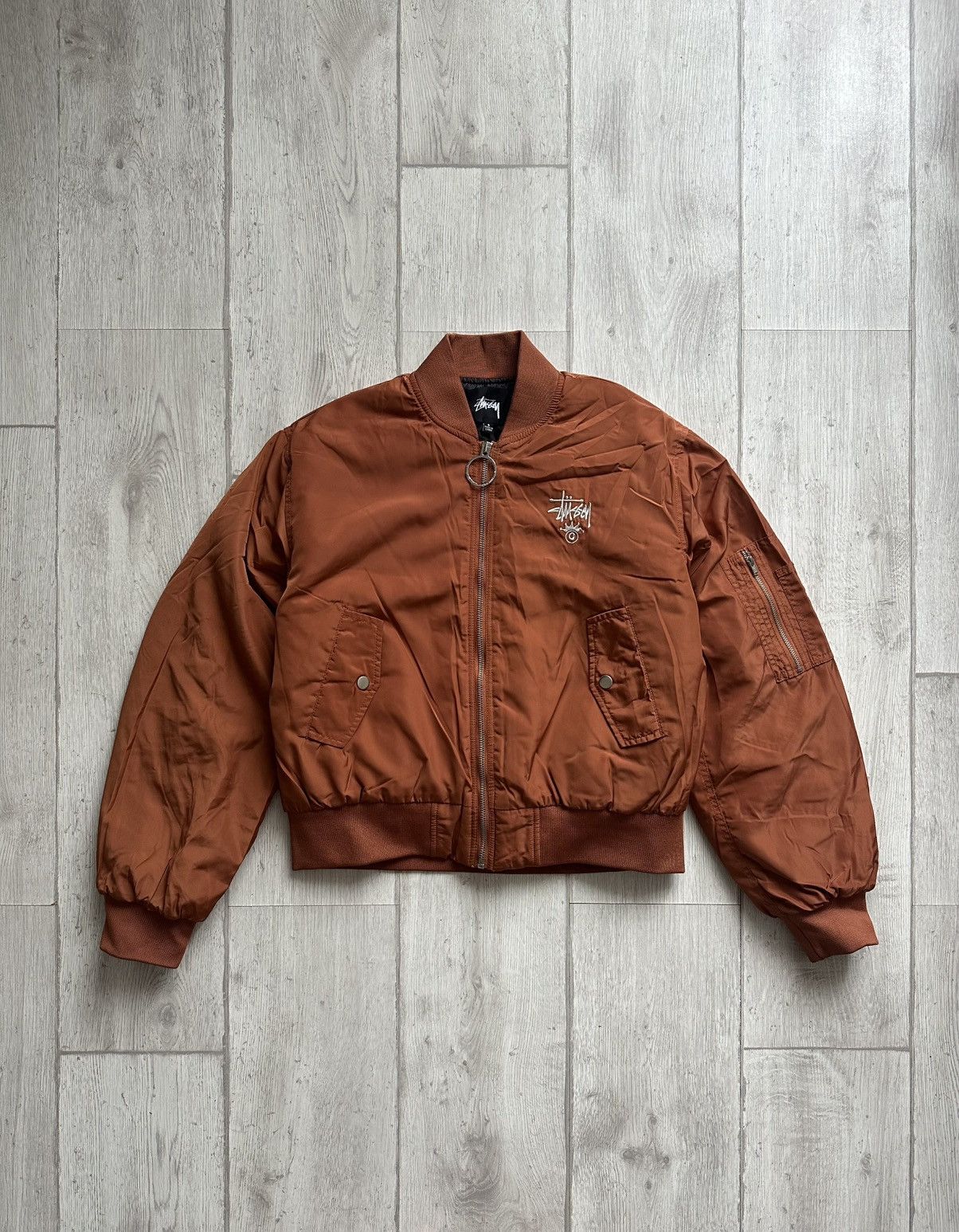 Buy Stussy SS Link Leather Bomber 'Black' - 115739 BLAC | GOAT