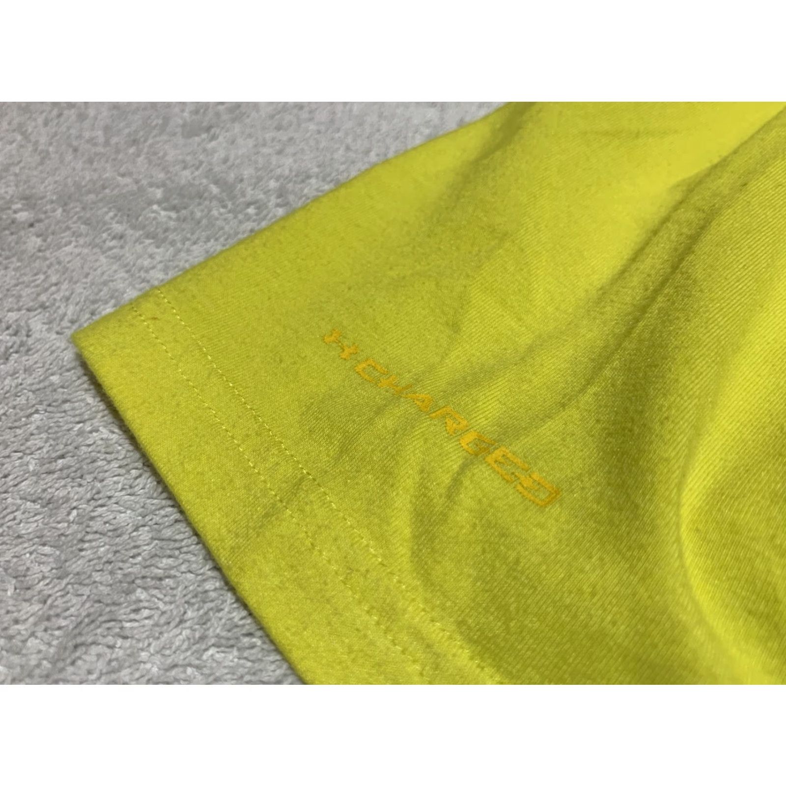 Under Armour VINTAGE Under Armour Charged T-Shirt Men's Small Cotton Yellow Regular Active Sports Size US S / EU 44-46 / 1 - 5 Thumbnail