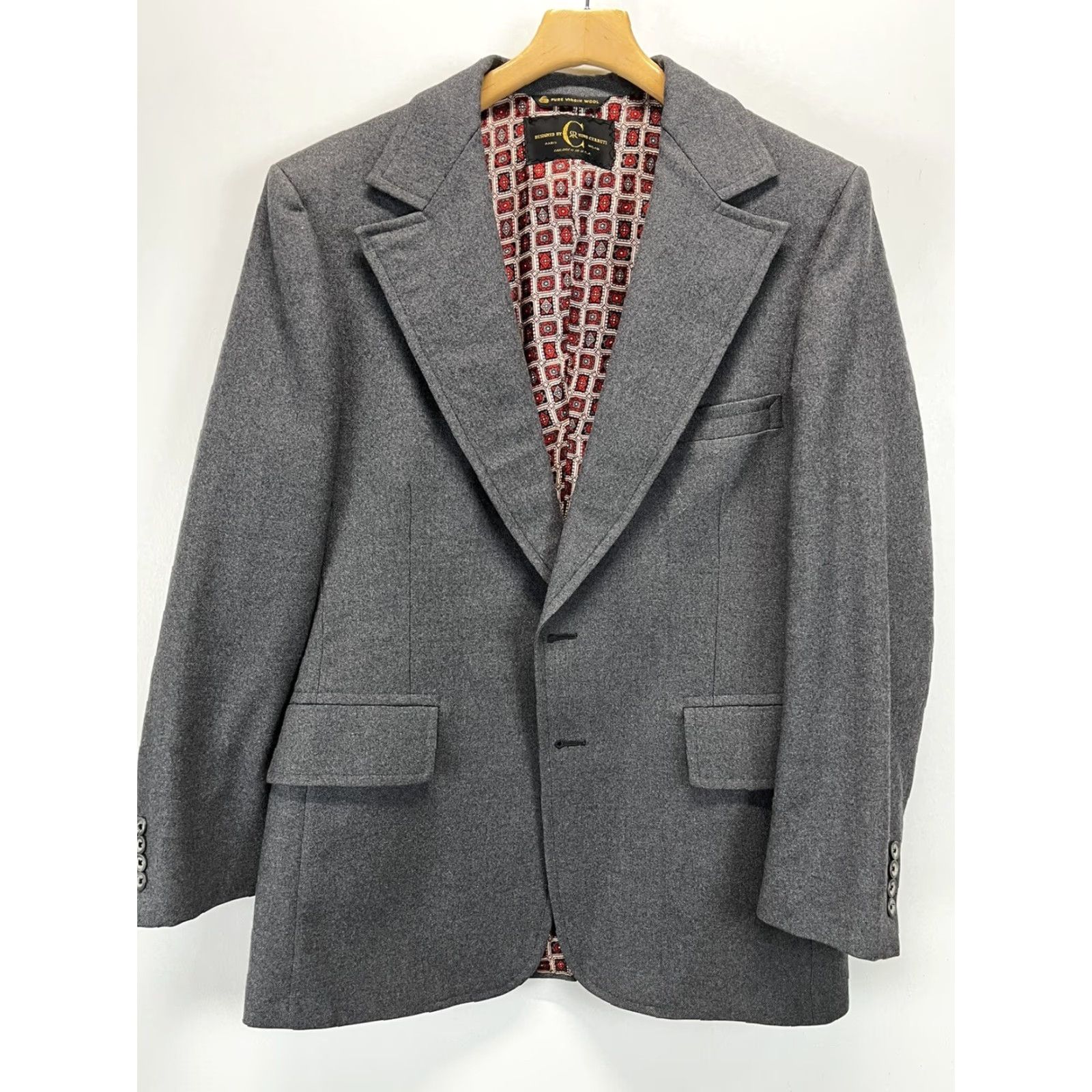 Vintage VINTAGE Nino Cerruti Suit Jacket 2 Piece Mens Gray 42 Regular 42 Chest 33x30 VGUC Great Condition Size 42R - 2 Thumbnail