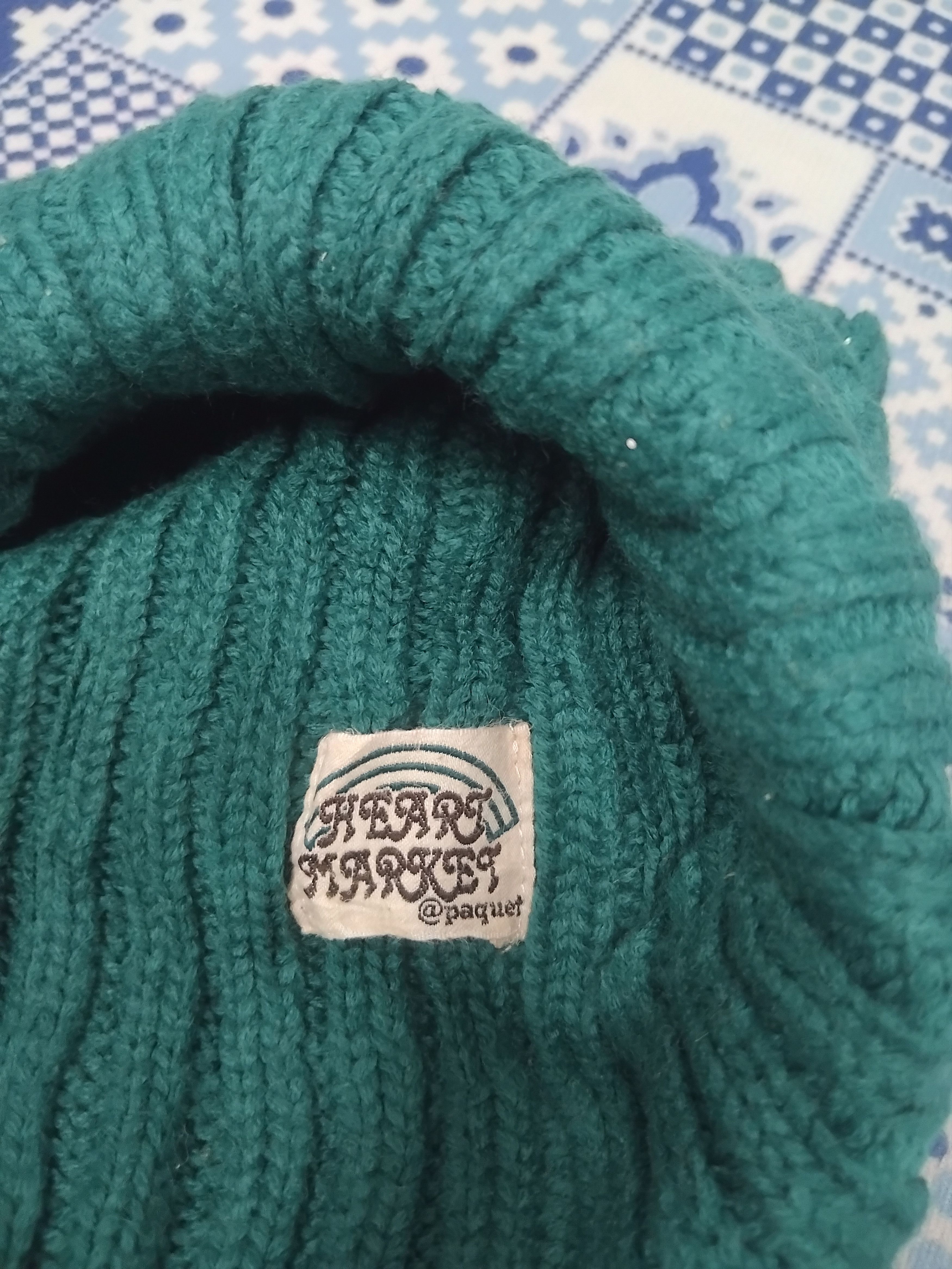 Japanese Brand 💥Heart market green colour beanie Size ONE SIZE - 2 Thumbnail