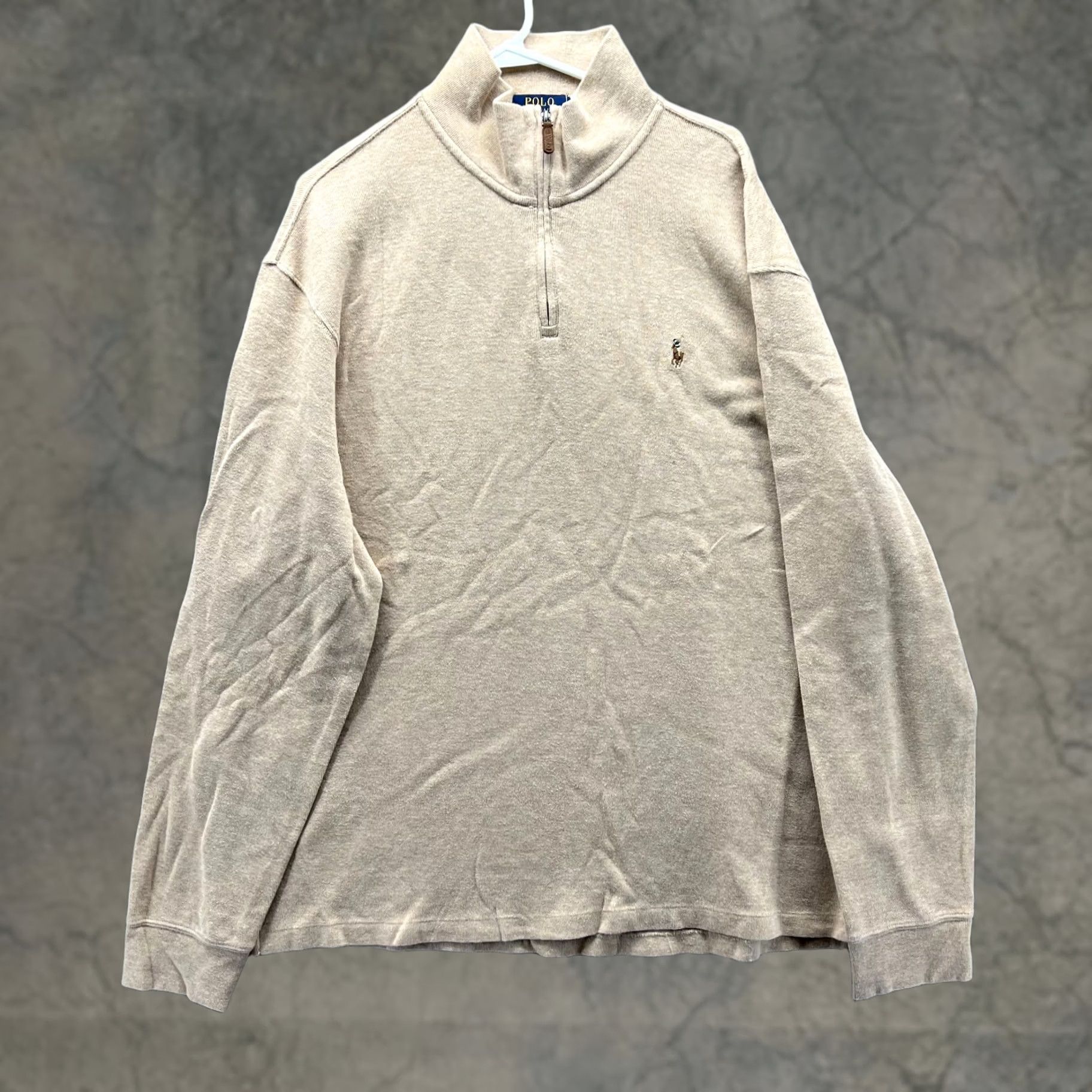 Polo Ralph Lauren Polo Ralph Lauren Sweater Men XXL Jacket Beige Pullover Estate Rib Logo Size US XXL / EU 58 / 5 - 1 Thumbnail