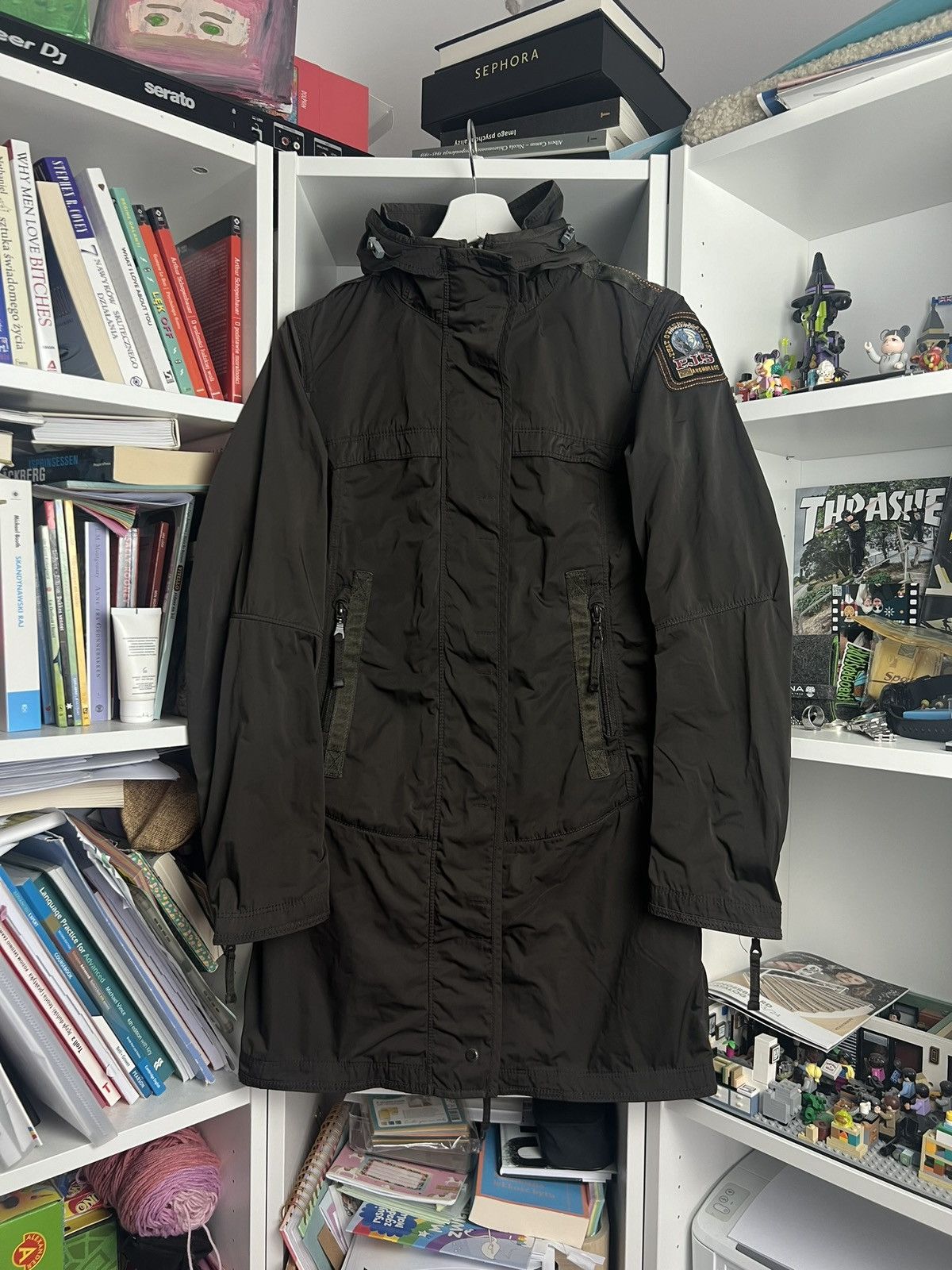 image of Parajumpers Lightweight Raincoat Jacket S Designer Luxury in Brown, Women's (Size Small)