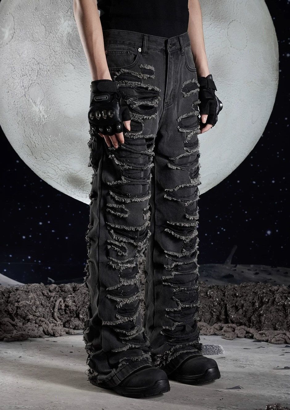 Japanese Brand × Vintage Avant grade retro punk faded distressed grunge jeans pants Size US 32 / EU 48 - 2 Thumbnail