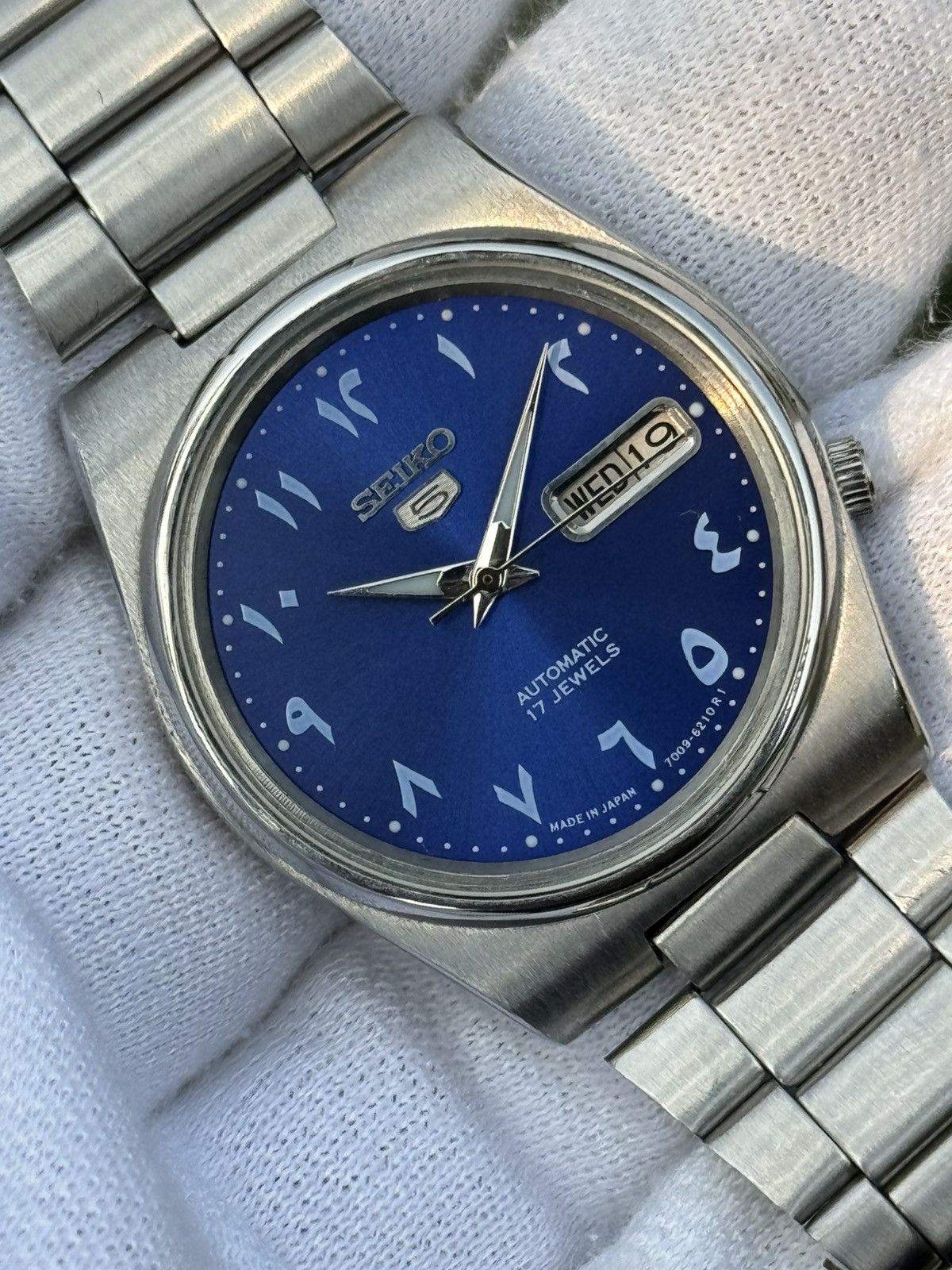 Seiko Seiko 5 Automatic 7009 Japan movement Blue Dial mens Watch Size 36 - 5 Thumbnail