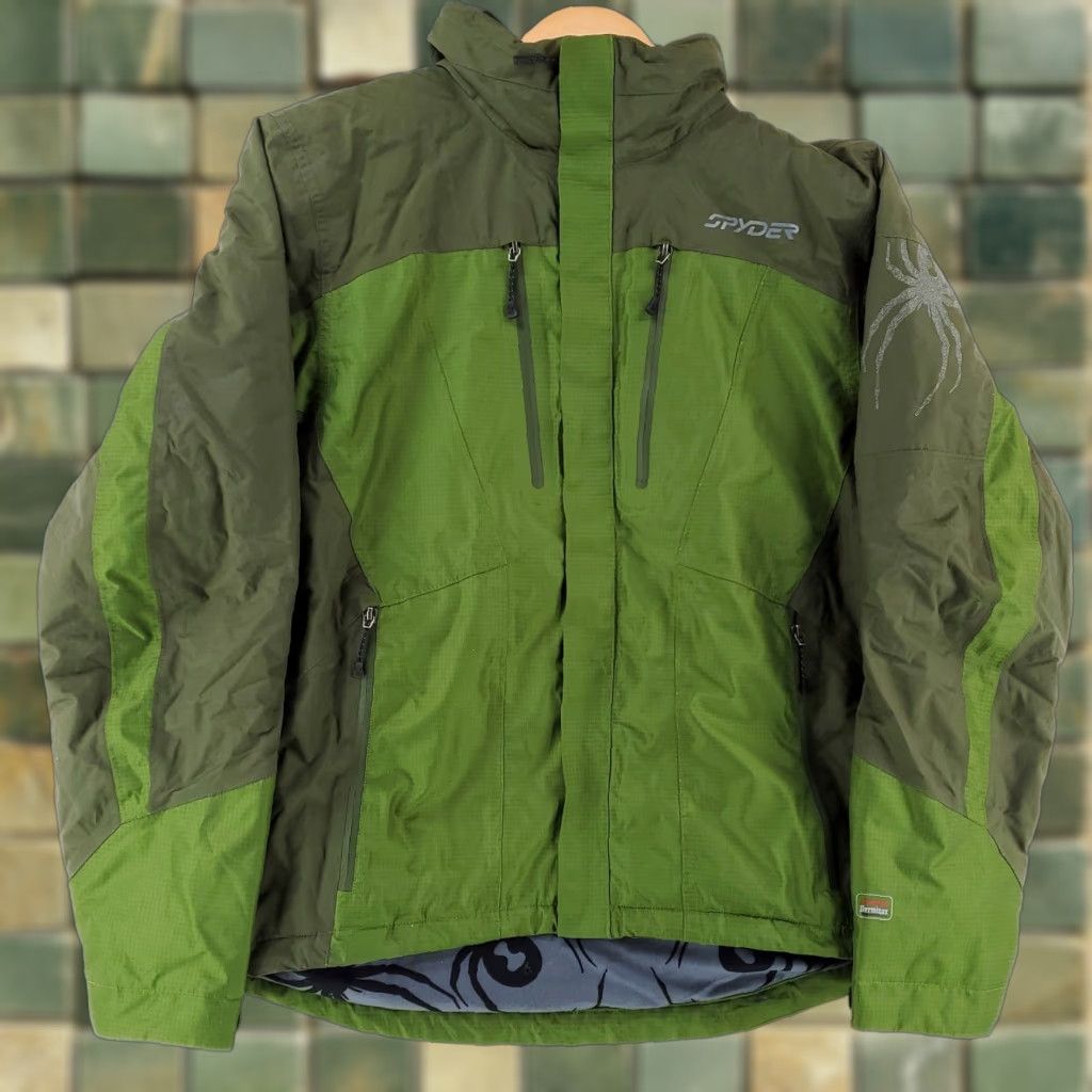 Spyder Spyder Jacket Mens M Dermizax Thinsulate Axys Entrant Ski Snowboard Green Parka Nylon Size US M / EU 48-50 / 2 - 1 Thumbnail