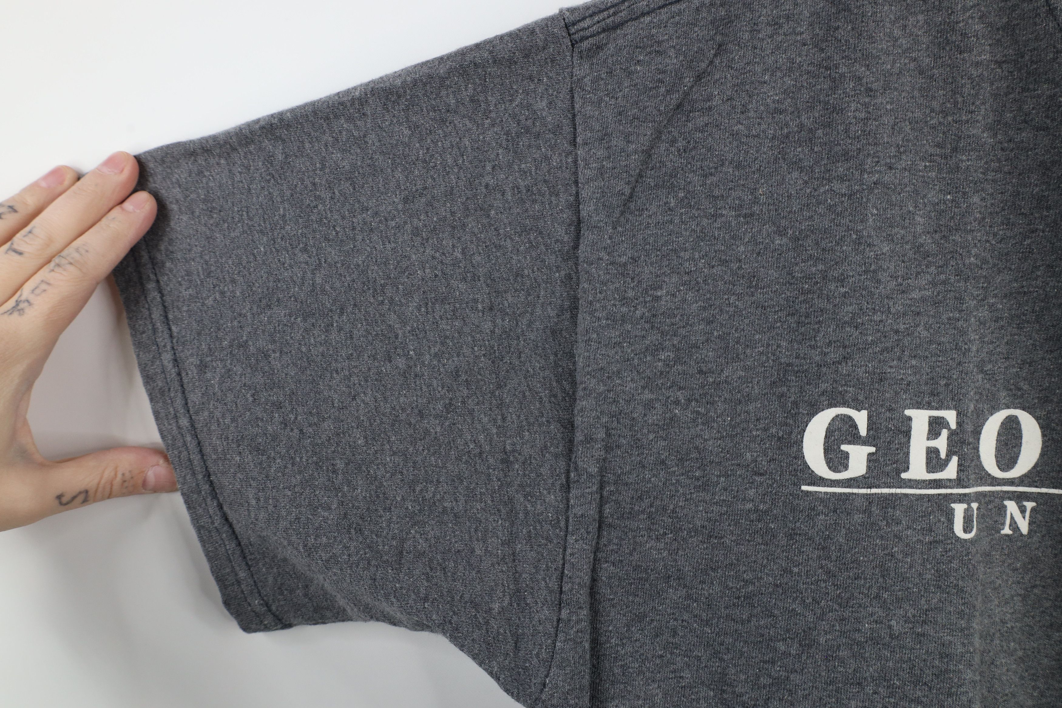 Vintage Vintage 90s Georgetown University Short Sleeve T-Shirt Gray Size US L / EU 52-54 / 3 - 6 Thumbnail