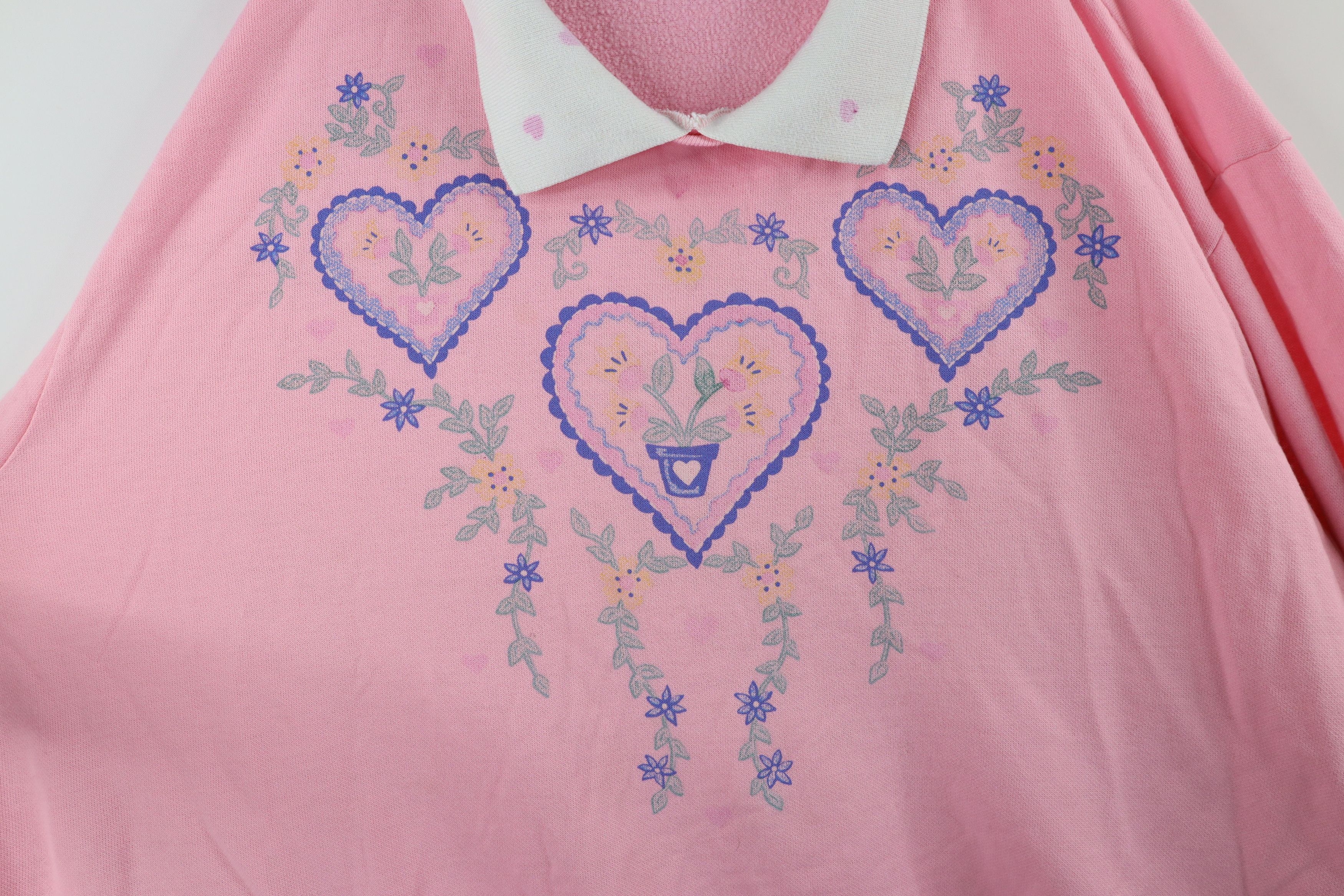 Vintage Vintage 90s Country Primitive Collared Sweatshirt USA Size 3XL / US 20-22 - 7 Thumbnail