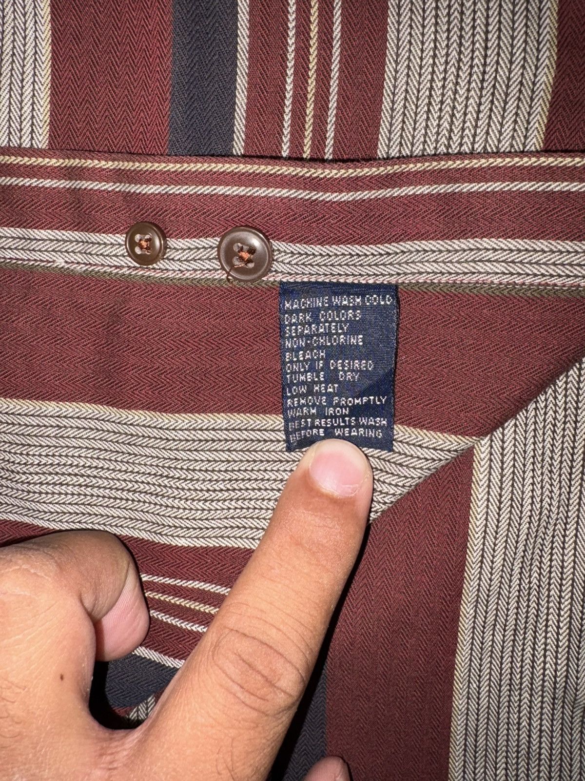 Ralph Lauren VTG 90s Chaps RalphLauren MultiStripe HerringboneShirt SizeS Size US S / EU 44-46 / 1 - 9 Thumbnail