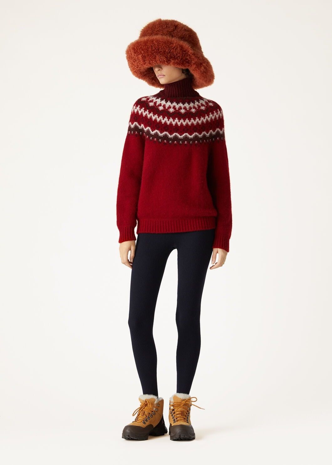 Loro Piana o1w1db10825 FAO5135 Alpe Pile Turtleneck Sweater in Red Size L / US 10 / IT 46 - 2 Thumbnail