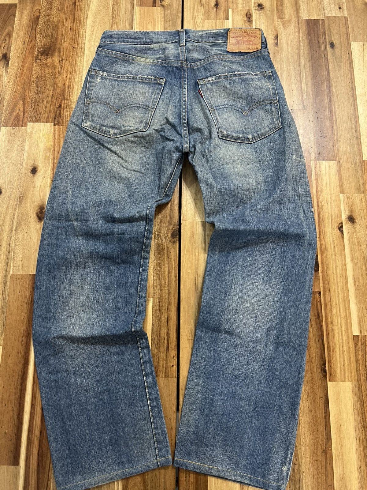 Levi's Vintage Levis 501 Big E Distressed Denim Jeans Size US 30 / EU 46 - 2 Thumbnail