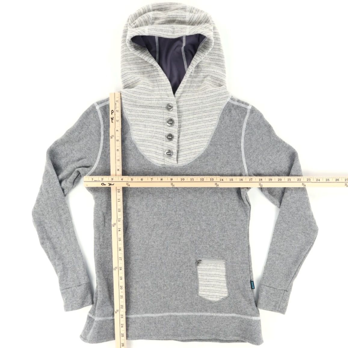 Vintage Kuhl Chianti Fleece Hooded Solid Long Sleeve Sweatshirt Gray Women's S Size S / US 4 / IT 40 - 3 Thumbnail