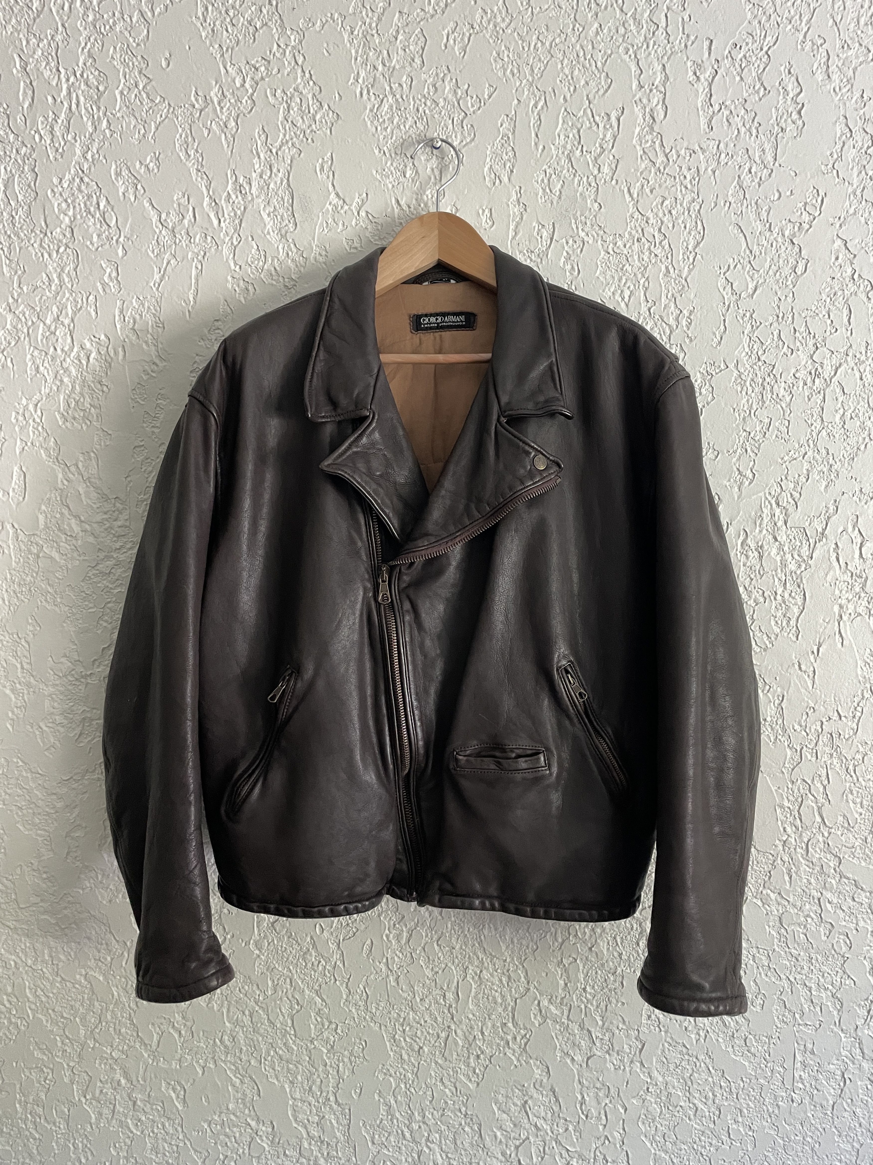 【貴重】 1990s Giorgio Armani Leather jacket 貴重】 1990s Giorgio Armani Leather jacket