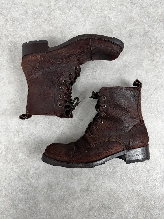 Dsquared2 Dsquared2 Brown Suede Lace-Up Leather Boots Size US 8 / EU 41 - 3 Thumbnail