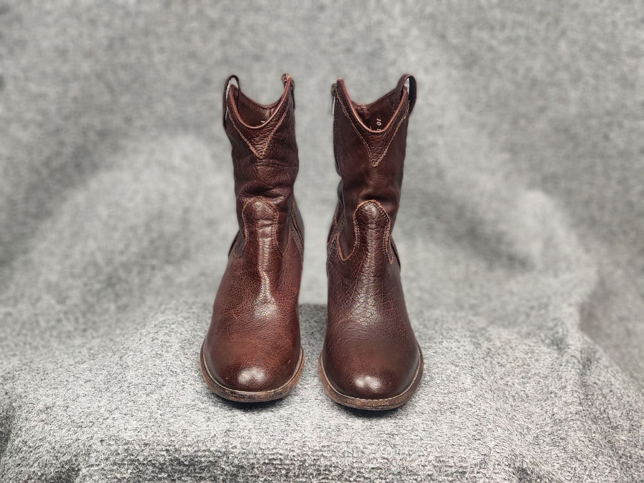 Frye Frye Design Tailor Shorts Ankle Leather Brown Zip Boots Size US 10 / IT 40 - 7 Thumbnail