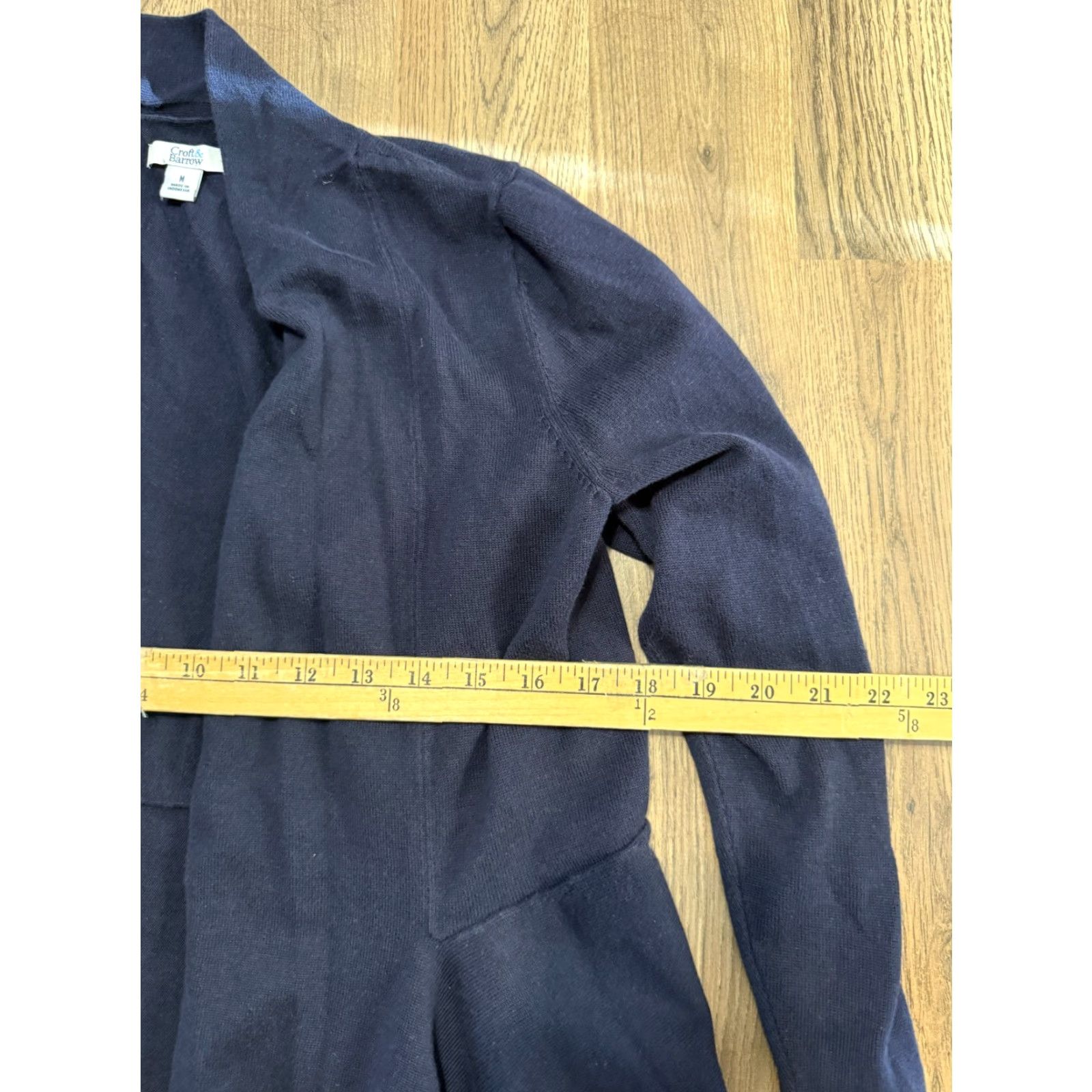 Croft & Barrow Croft & Barrow Cardigan Sweater Women's Medium Navy Blue Open Long Sleeve Casual Knit Regular Open Cardigan Size M / US 6-8 / IT 42-44 - 6 Thumbnail