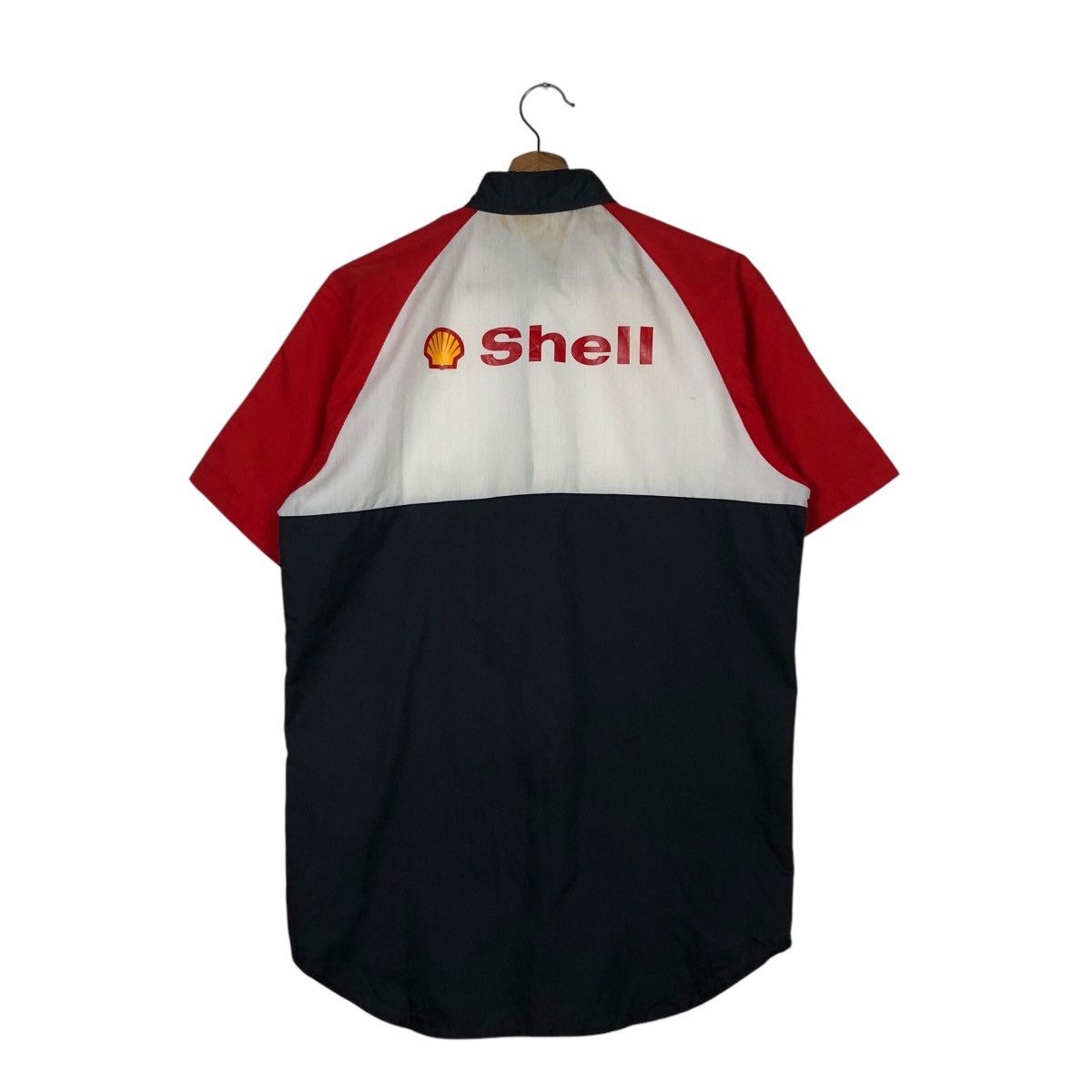 Japanese Brand × Vintage 📌Vintage Worker Shirt Racing Shell Big Logo Rare Style Size US M / EU 48-50 / 2 - 9 Thumbnail