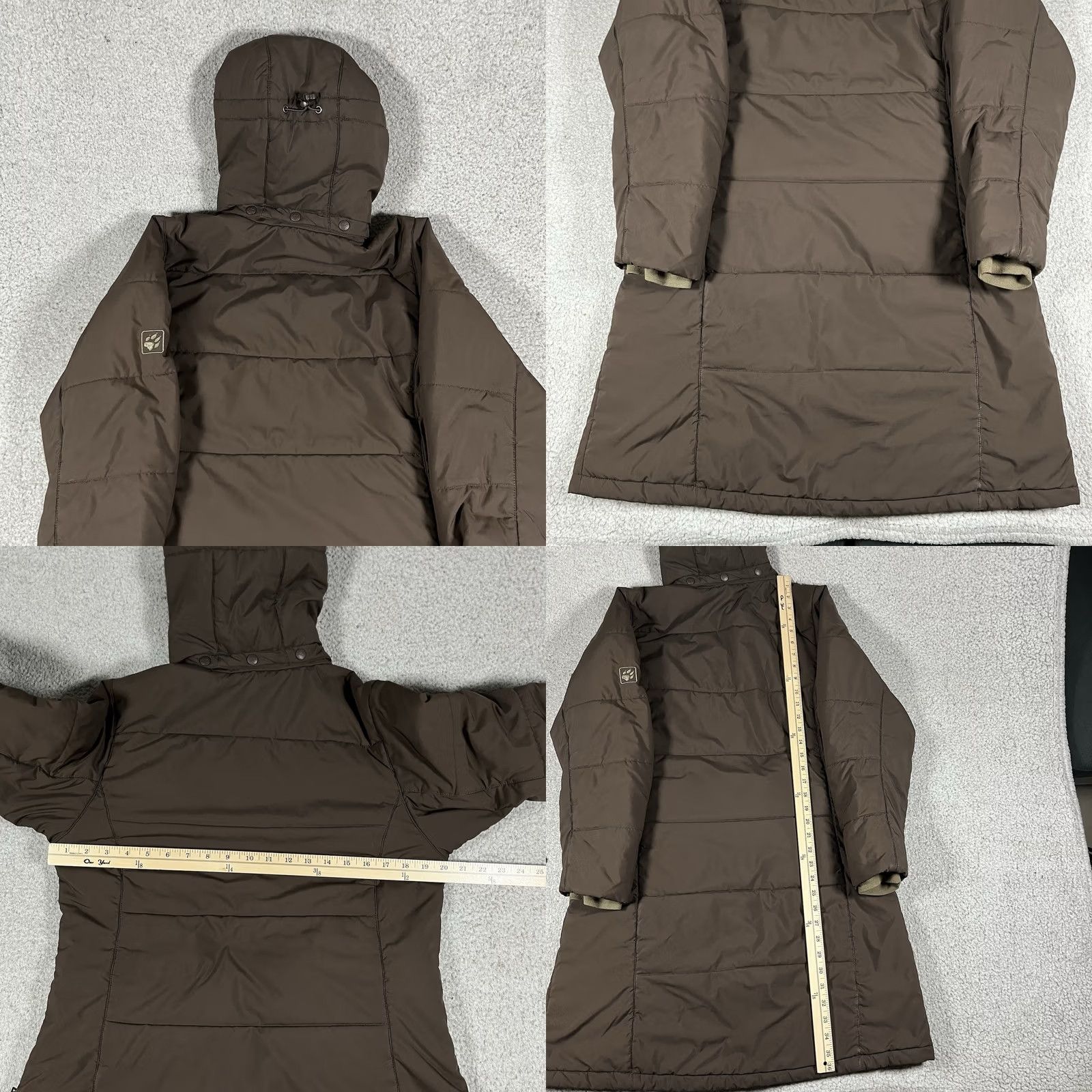 Jack Wolfskin Jack Wolfskin Jacket Womens S Brown Puffer Long Hooded Insulated UK 10 Coat Size S / US 4 / IT 40 - 11 Thumbnail