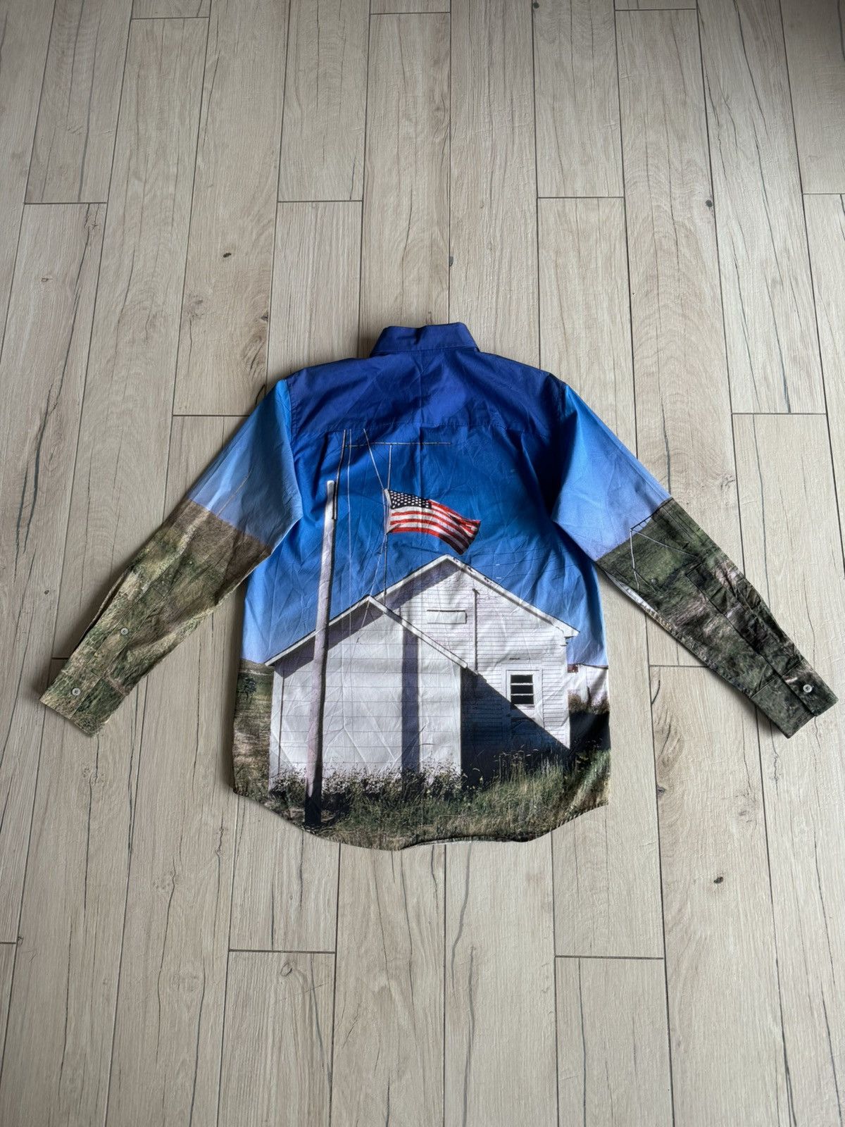 Calvin Klein 205W39NYC Calvin Klein X Andy Warhol American Flag Button Up Shirt Size US M / EU 48-50 / 2 - 4 Thumbnail