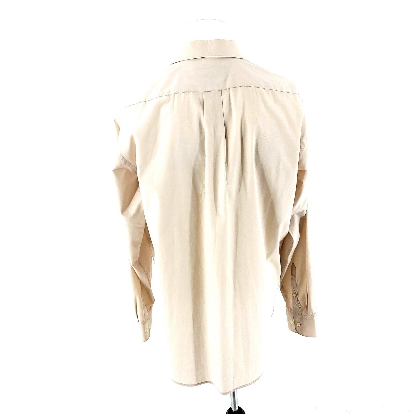 Bergamo New York Bergamo New York Tan Cream 15.5 34/35 Pocket Front Dress Shi Size US L / EU 52-54 / 3 - 5 Thumbnail