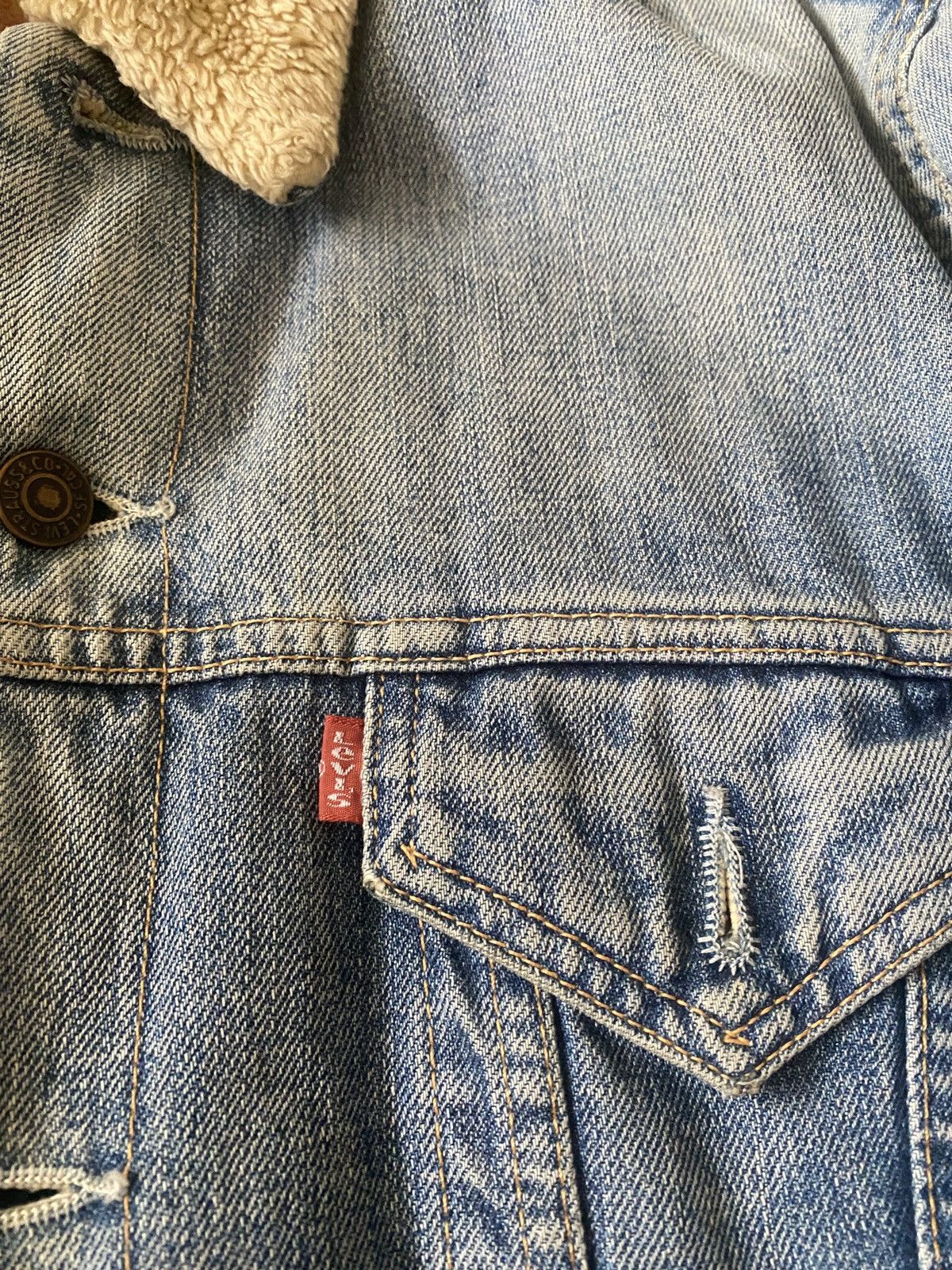 Levi's Vintage Levi's Sherpa Fleece workwear Denim Jacket 00s Size US M / EU 48-50 / 2 - 7 Thumbnail