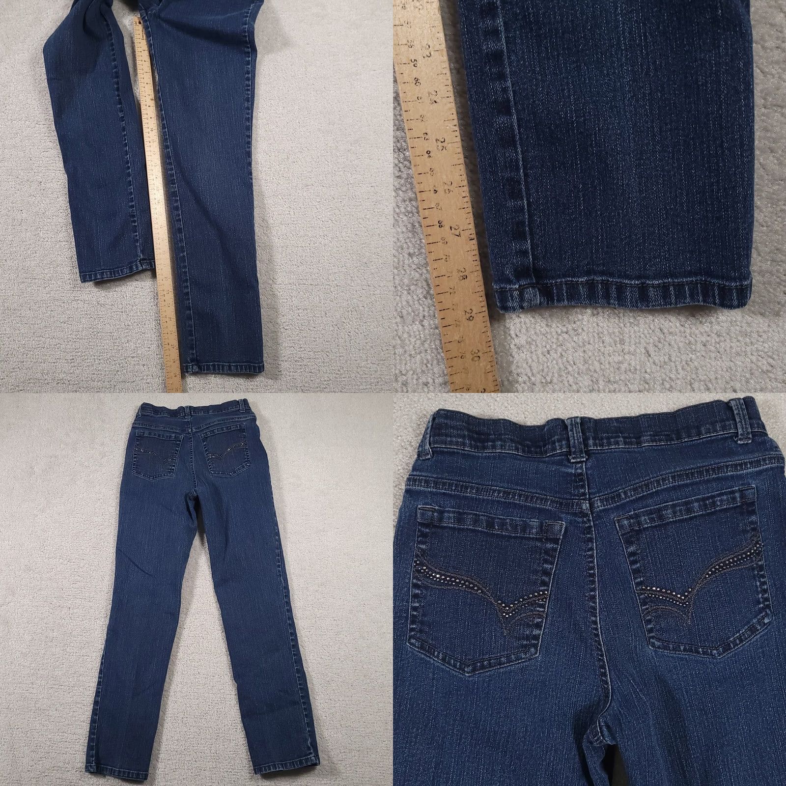 Gloria Vanderbilt Gloria Vanderbilt Jeans Women's 4 Blue Mid-Rise Straight Leg Stretch Demim Jeans? Size 27" / US 4 / IT 40 - 8 Thumbnail