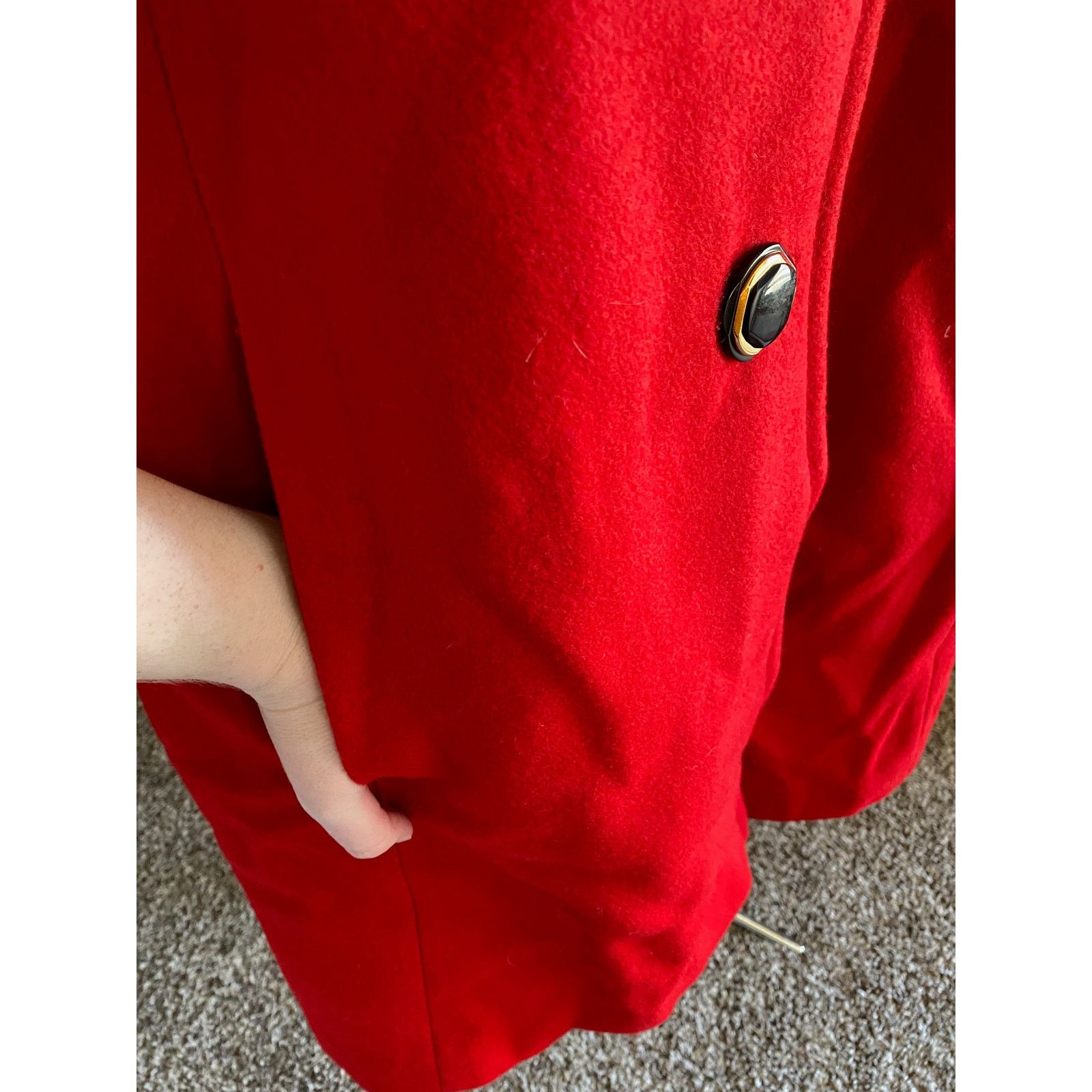 Vintage lady suzette swing coat vintage 60s union made red black Size 3XL / US 20-22 - 8 Thumbnail