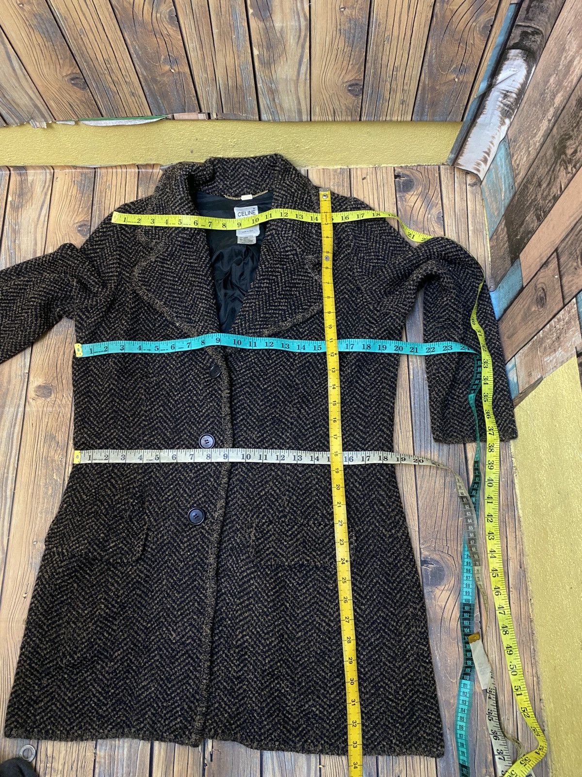Celine × Hedi Slimane Vintage Celine Wool Trench Jacket Size M / US 6-8 / IT 42-44 - 12 Thumbnail